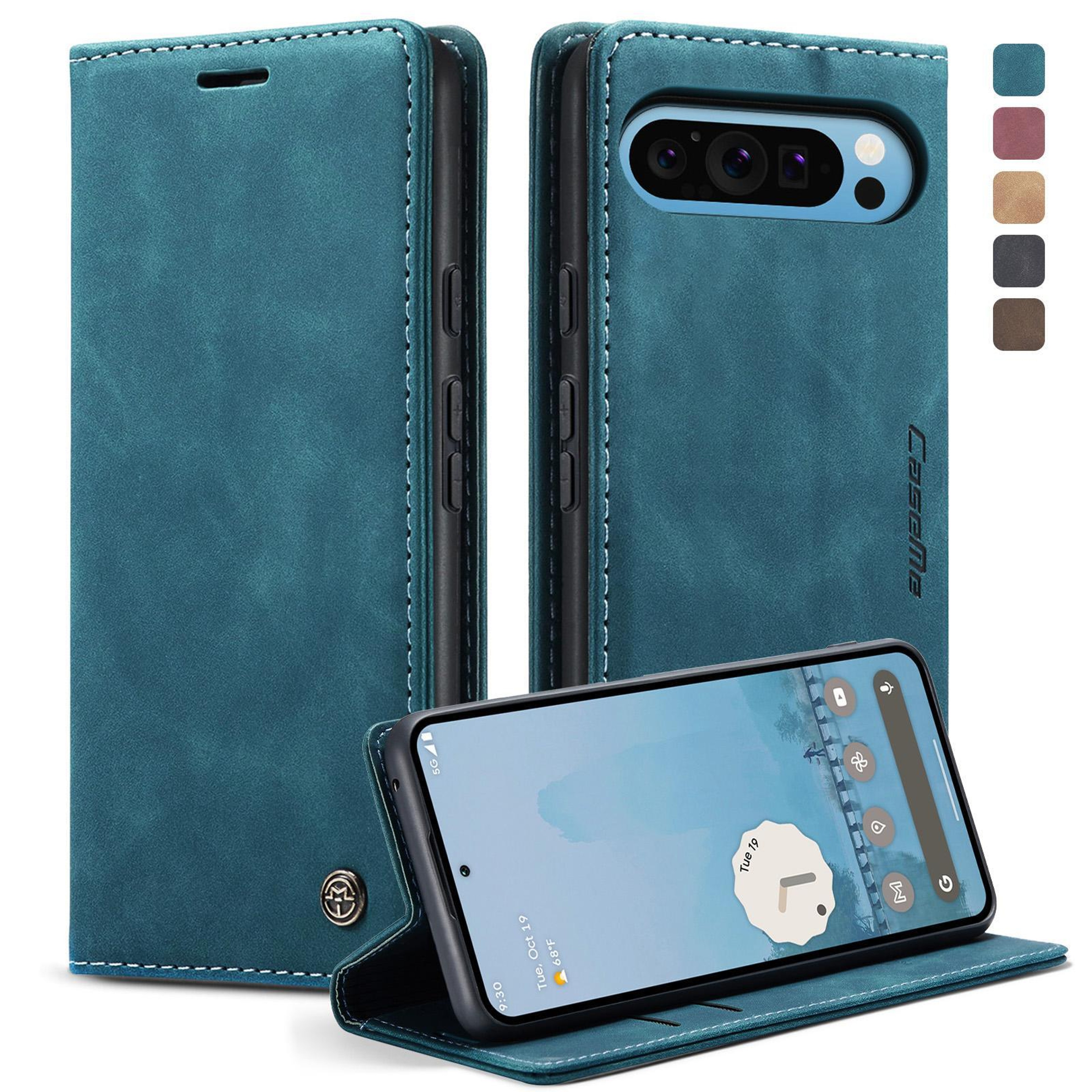 Google Pixel Wallet Flip Case Leather Stand Cover With Card Slots 8