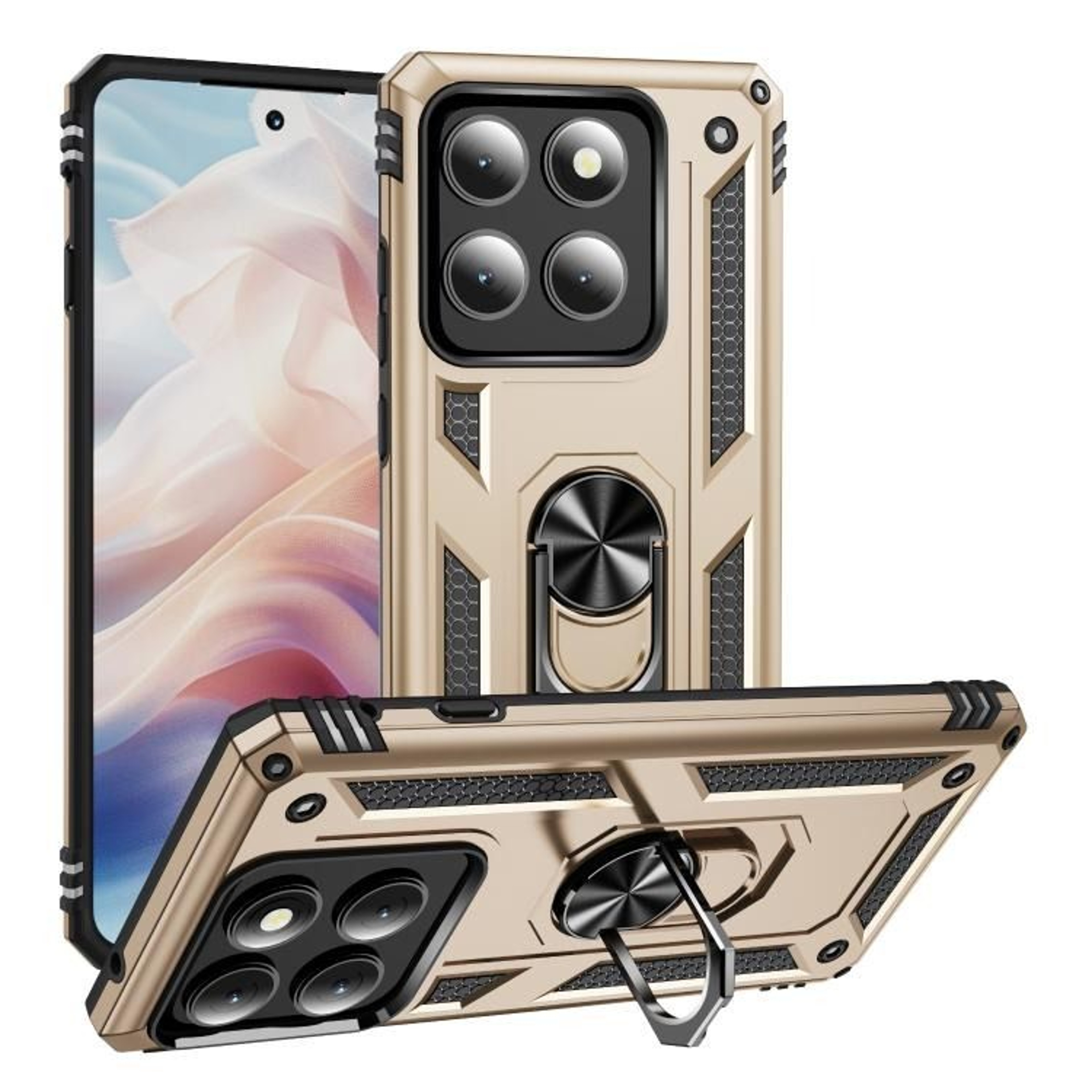 Motorola Edge 5G Shockproof Phone Case With Ring Holder Protective Cover 11