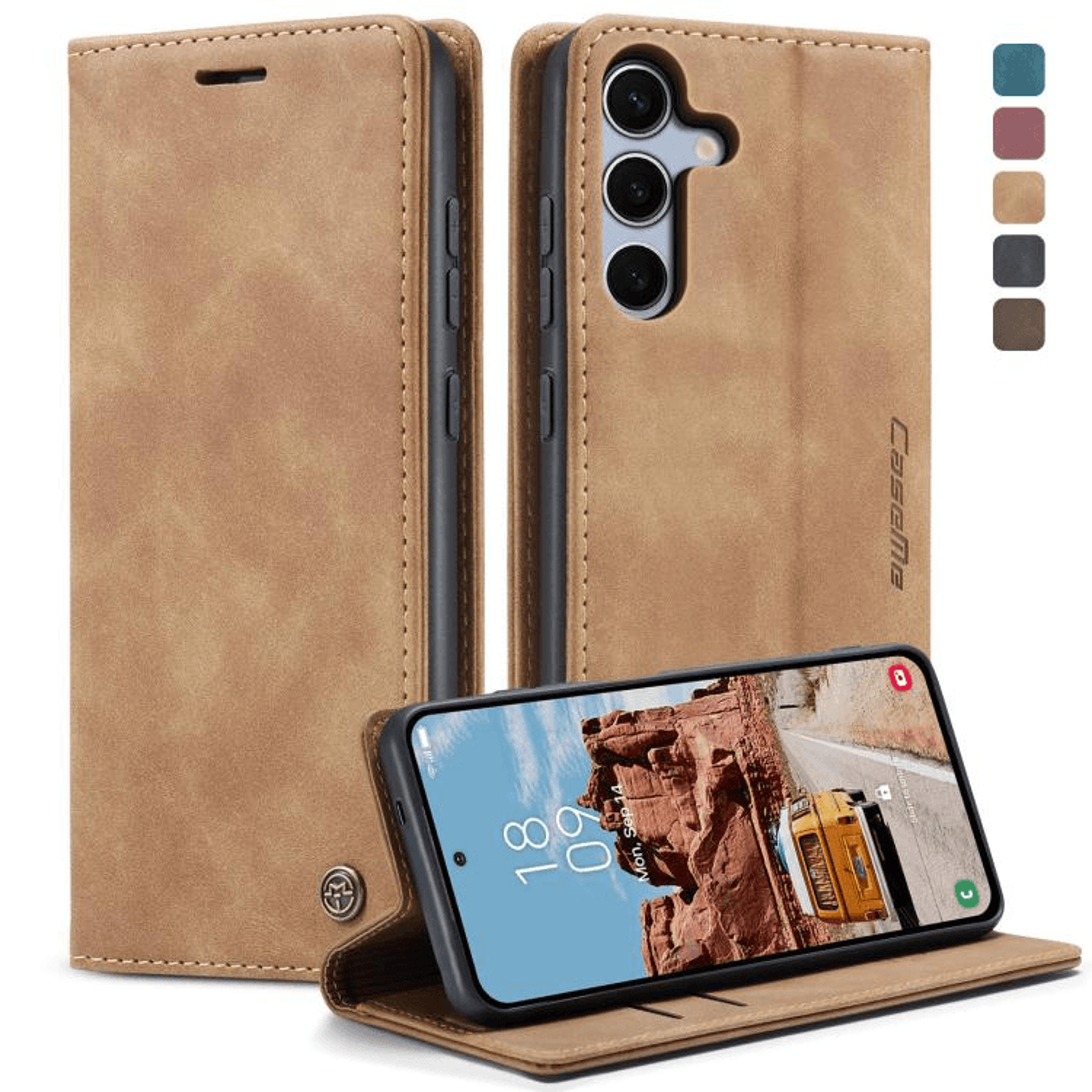 Samsung Galaxy Wallet Flip Case Leather Stand Cover With Card Slots Shockproof Protection 9