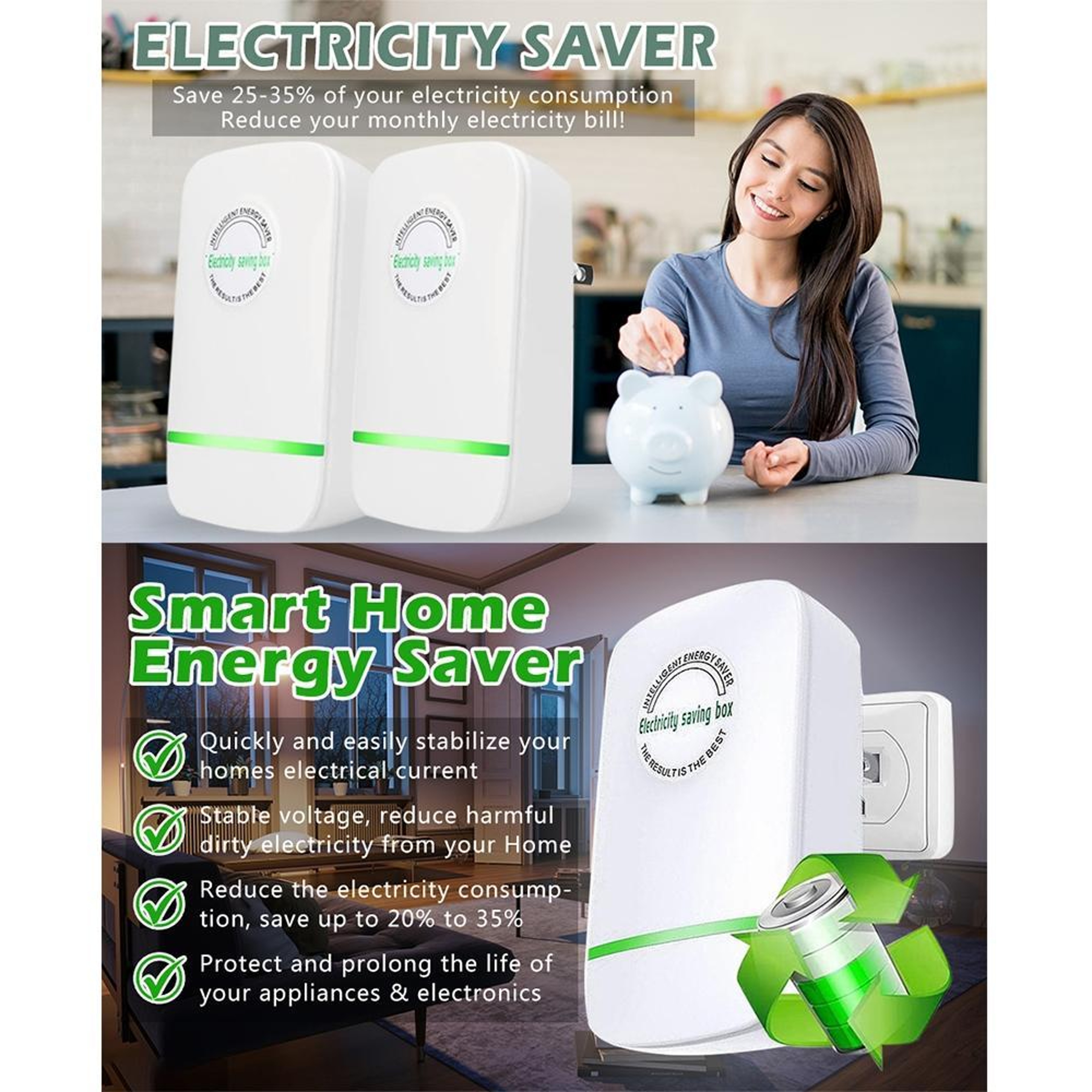 Smart Home Energy Saver Box Voltage Stabilizer  Power Protection Device 6