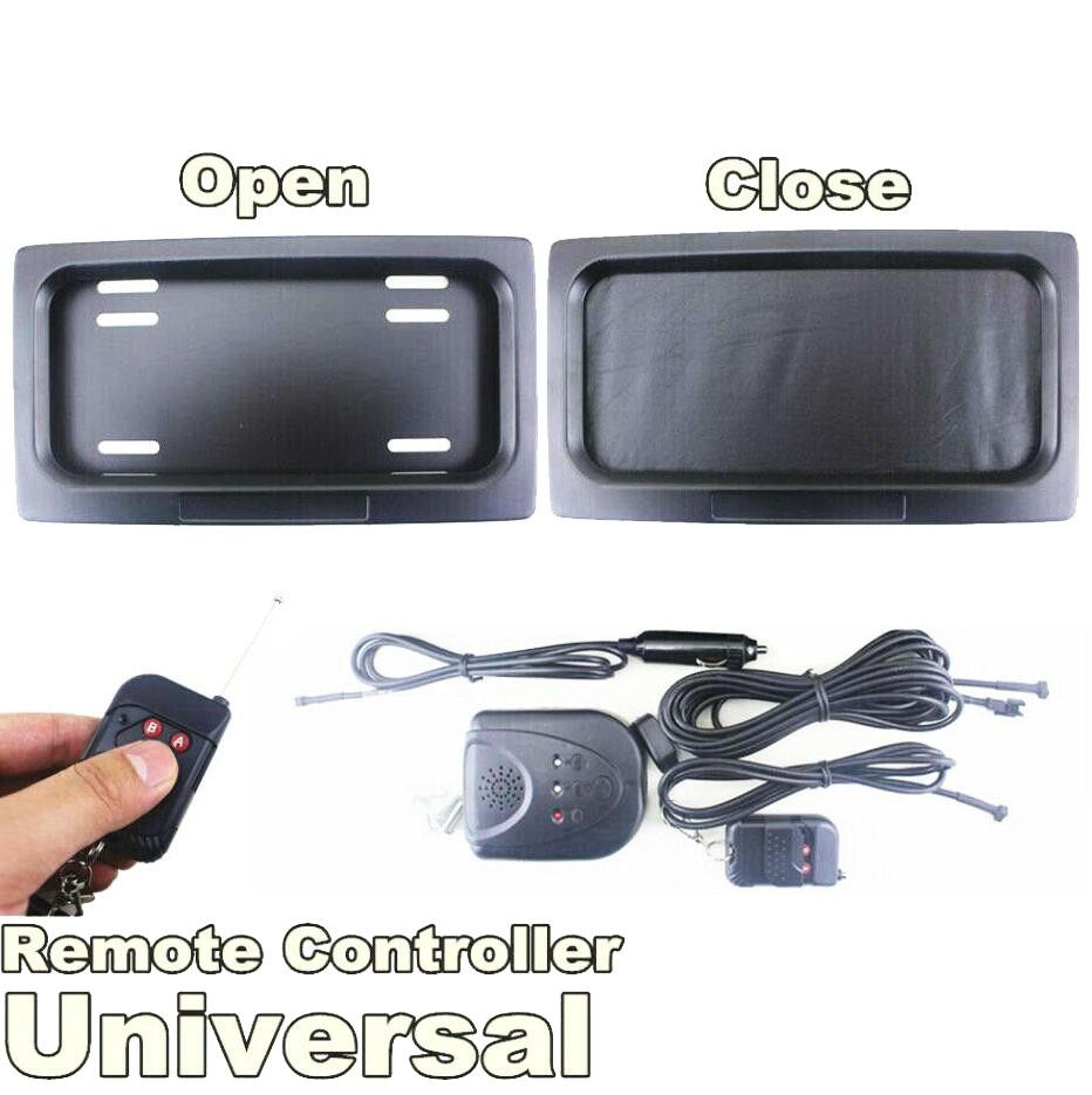 Remote Control Retractable License Plate Frame Hidden Cover for Cars and EVs – view 5