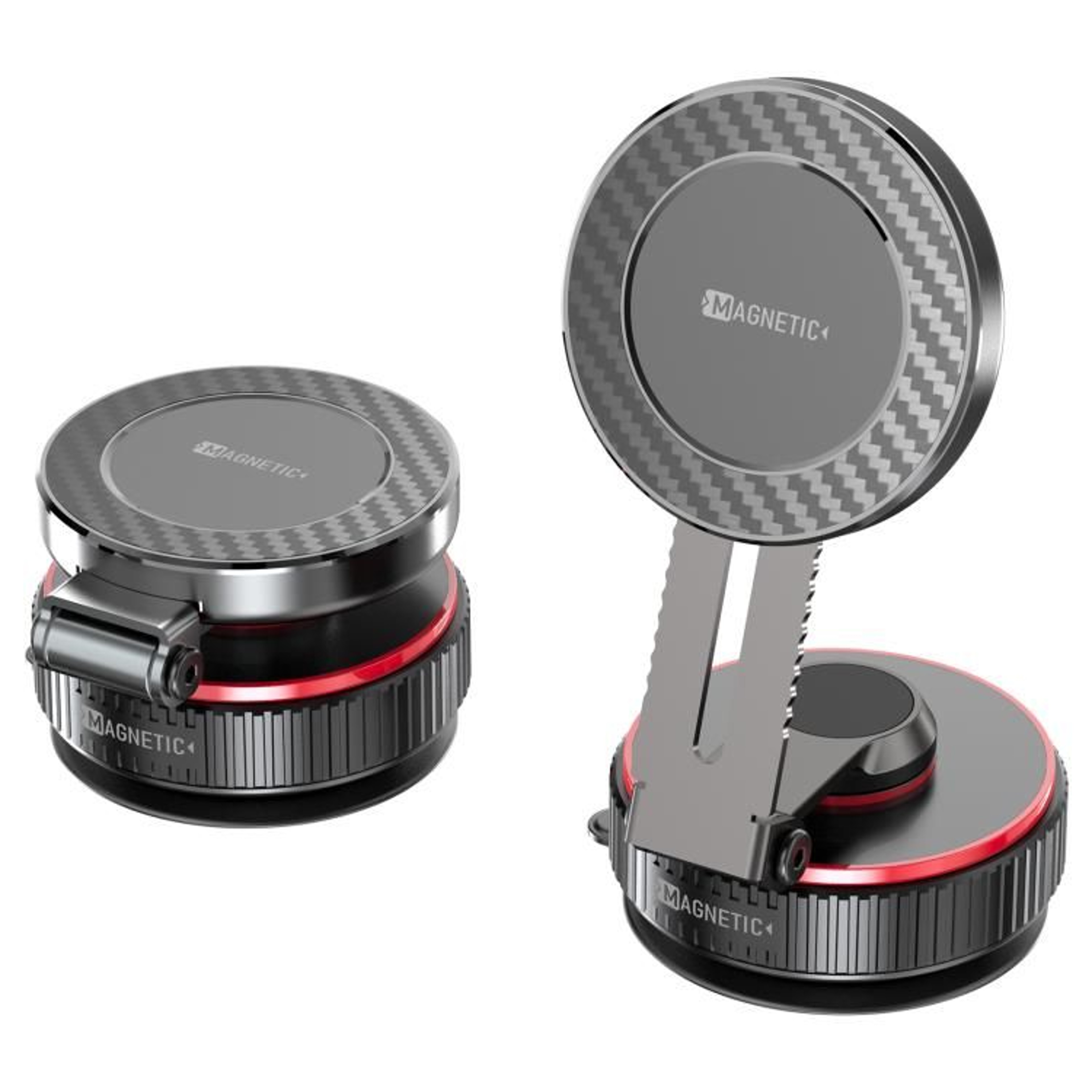 360 Rotating Magnetic Phone Holder With Vacuum Suction Car Mount 9