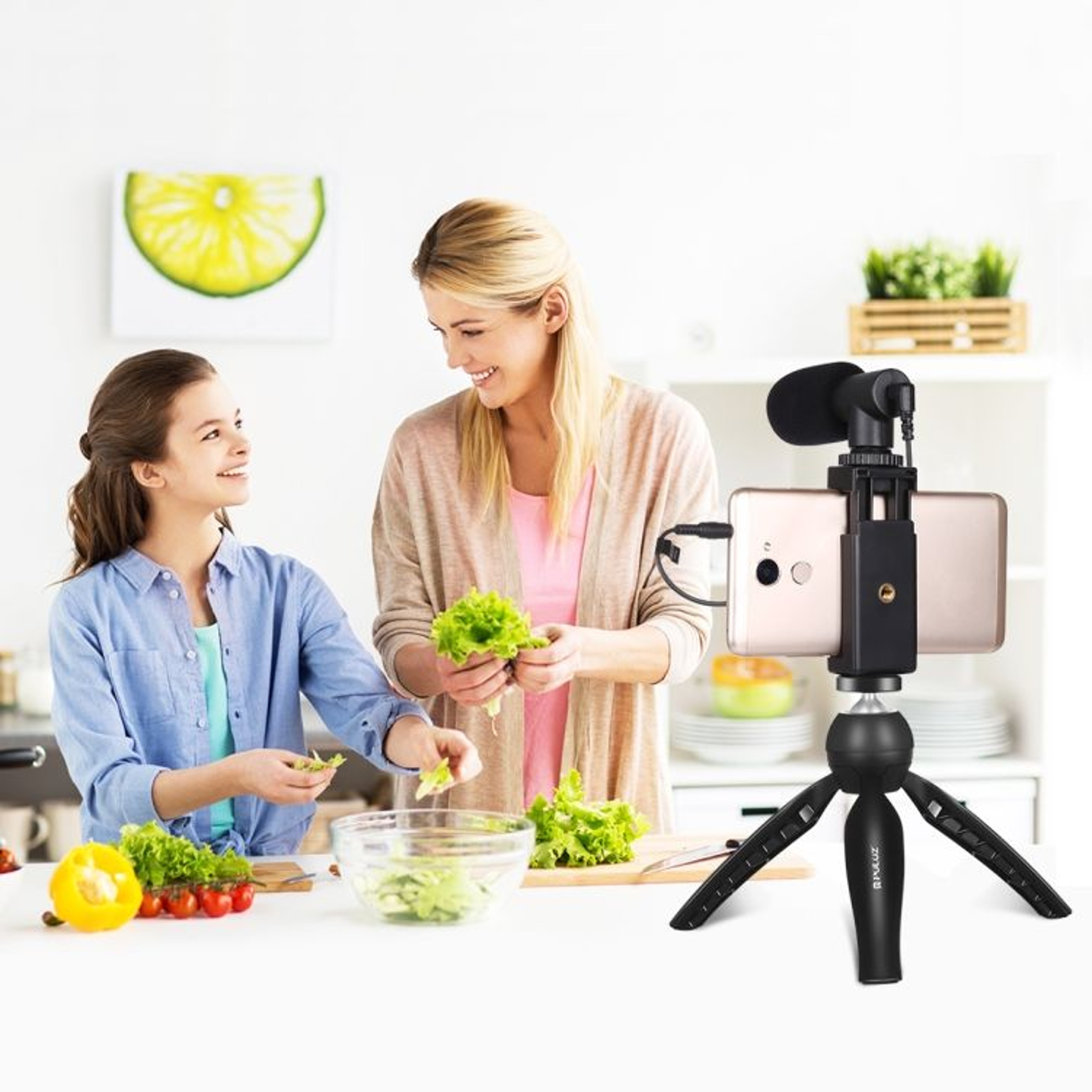 Smartphone Vlogging Kit With Microphone Tripod  Phone Holder For Content Creators 0