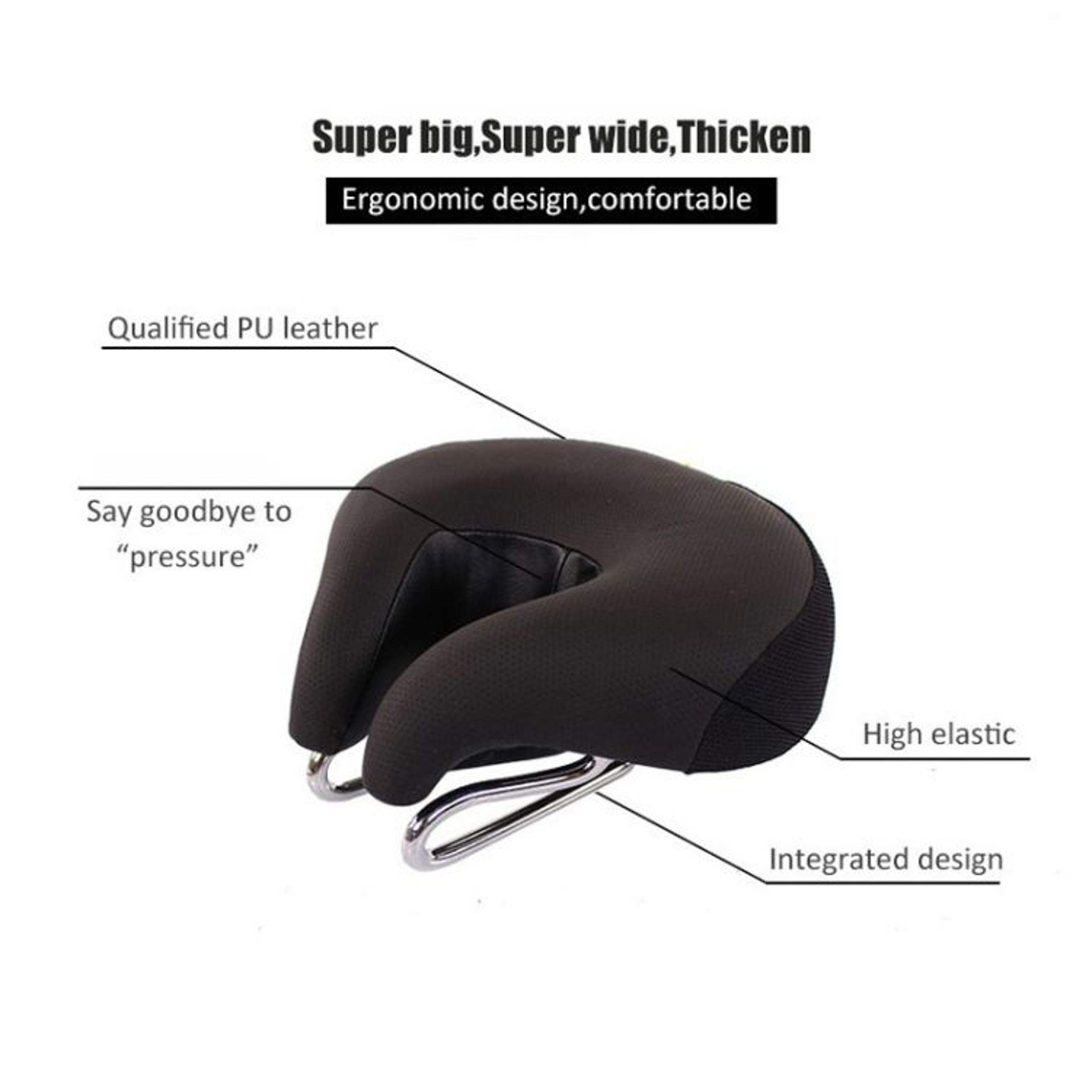 ErgoComfort Noseless Bike Seat Cushion For Men  Women Anti Pressure Soft Noseless Bicycle Saddle 6