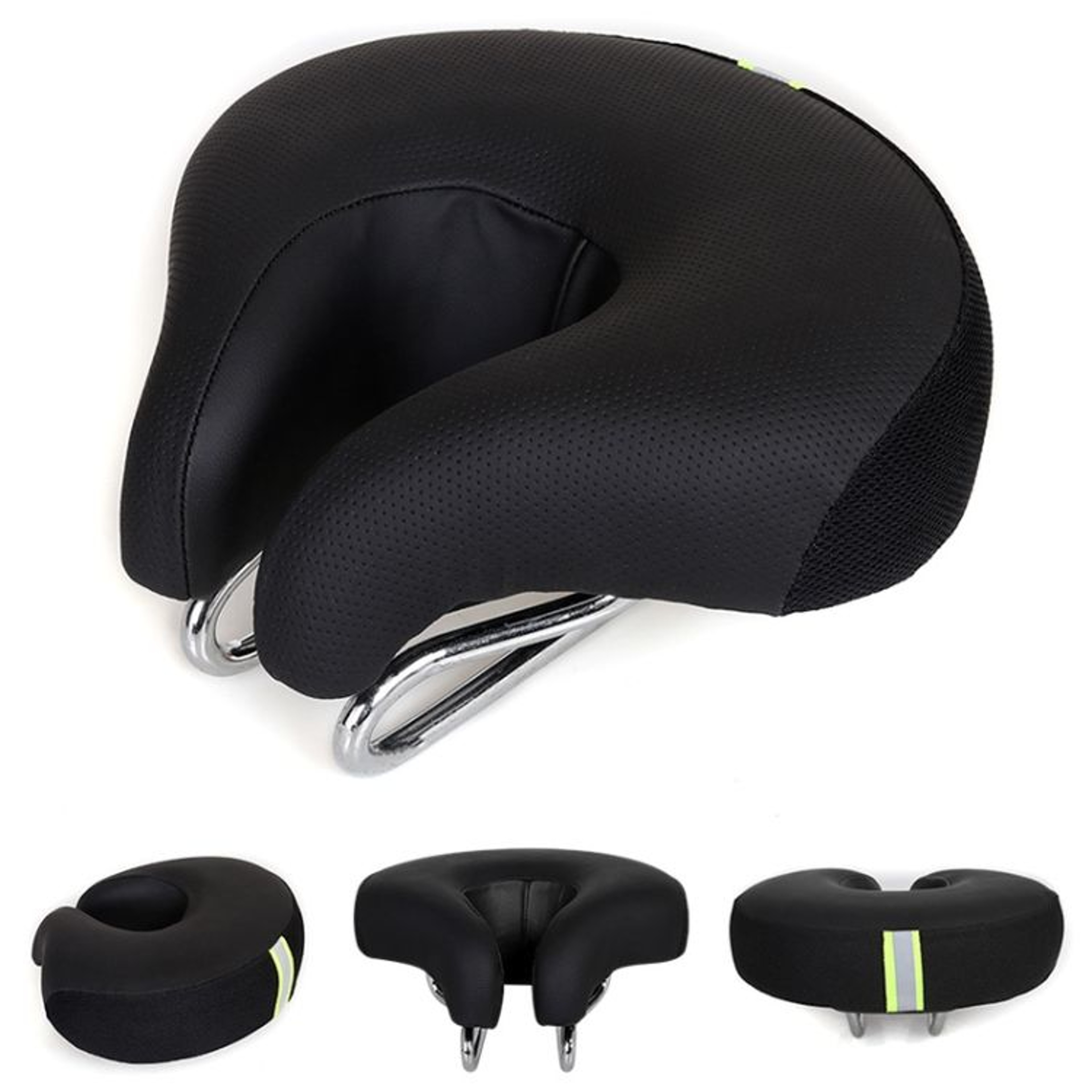 ErgoComfort Noseless Bike Seat Cushion For Men  Women Anti Pressure Soft Noseless Bicycle Saddle 0