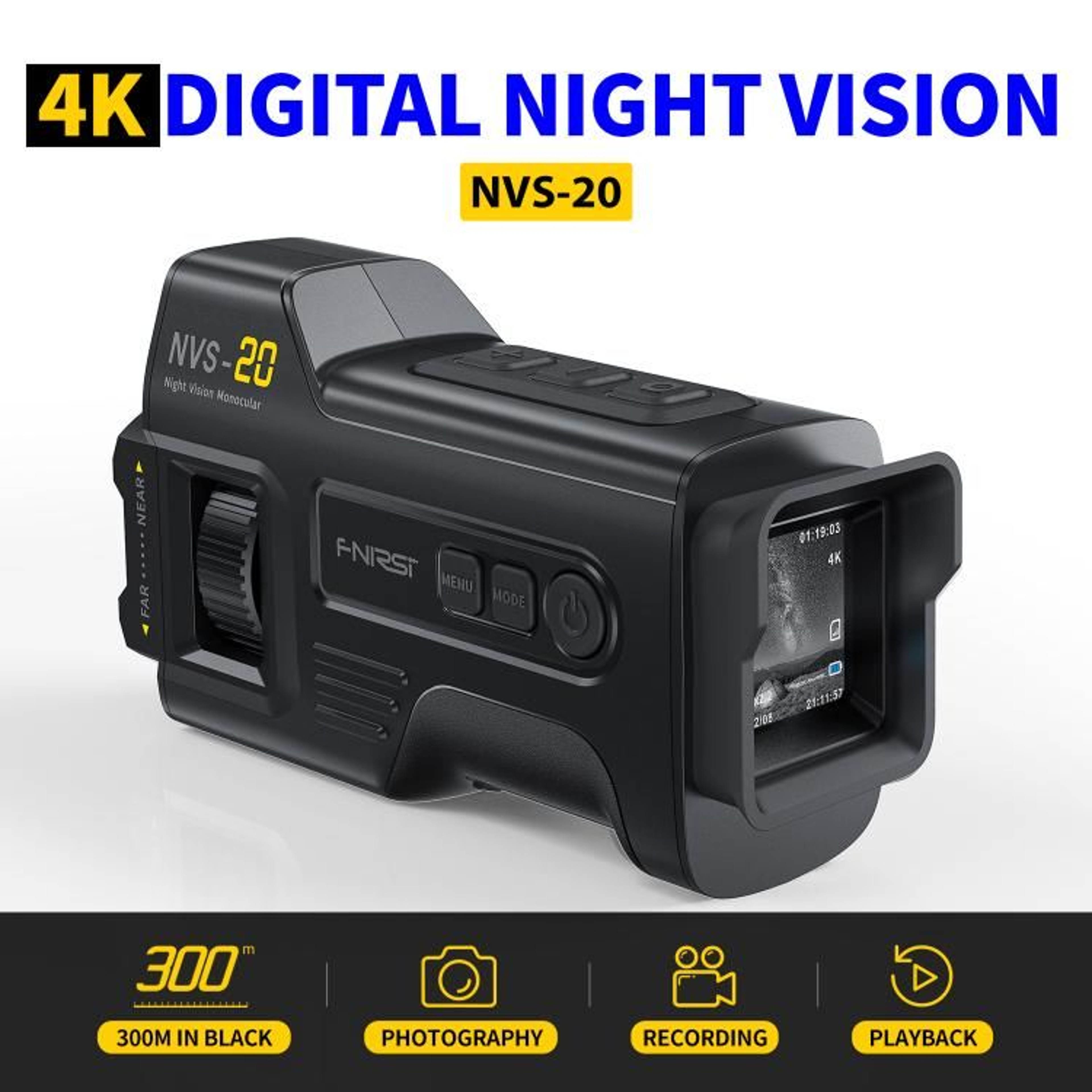 4K Night Vision Monocular Infrared Camera With Zoom  Long Range Viewing 9