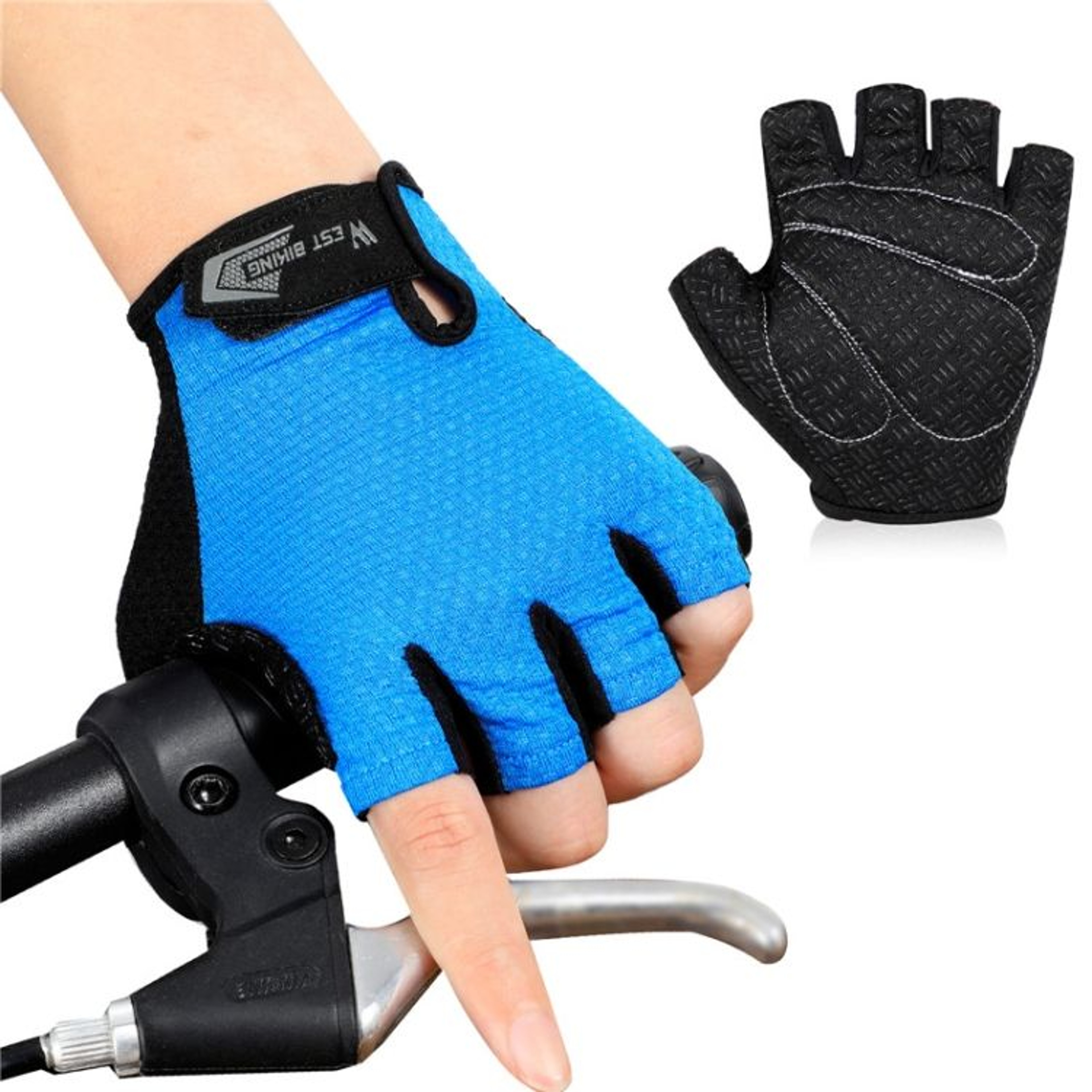 Breathable Half Finger Cycling Gloves Non Slip Grip Lightweight Riding Gloves 7