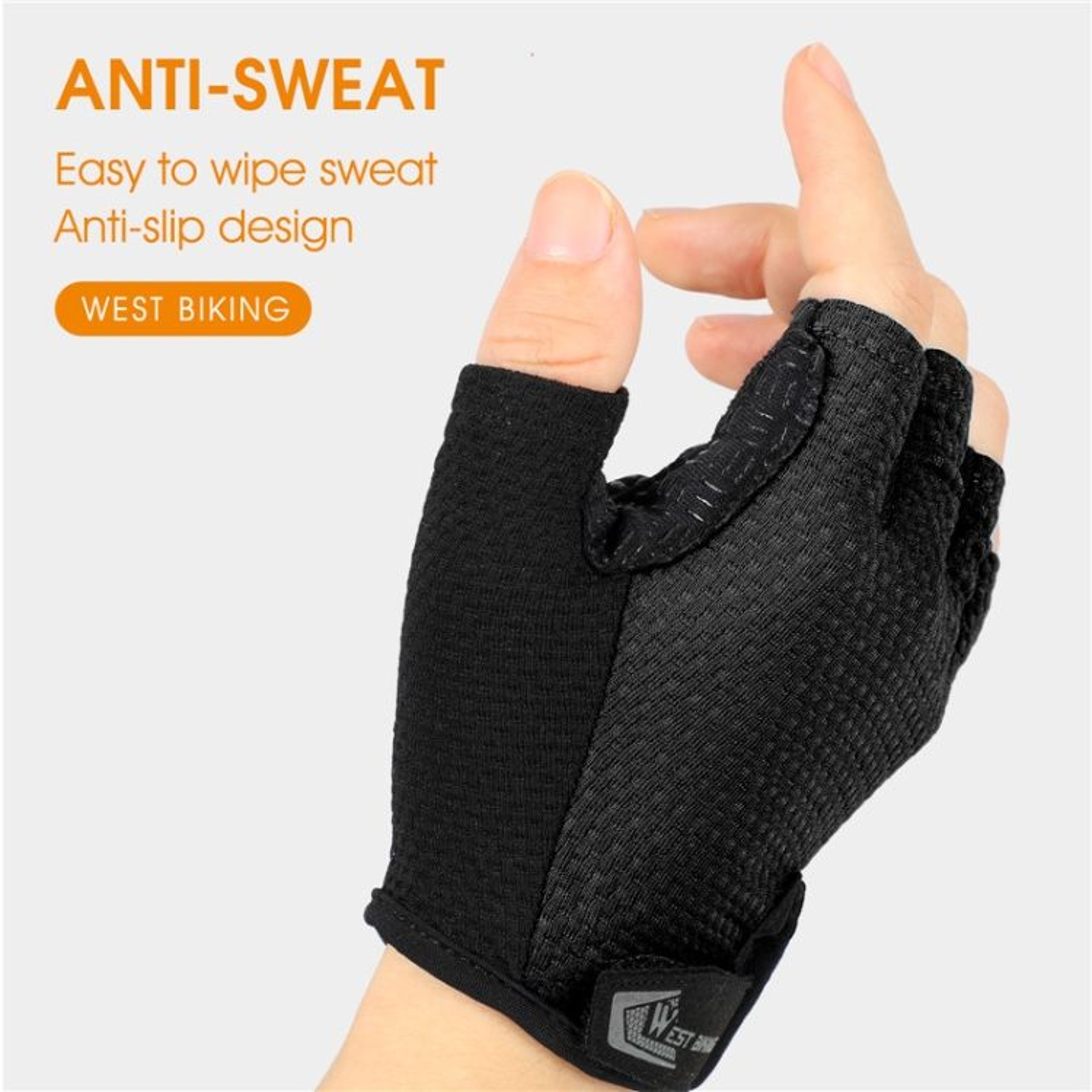 Breathable Half Finger Cycling Gloves Non Slip Grip Lightweight Riding Gloves 4