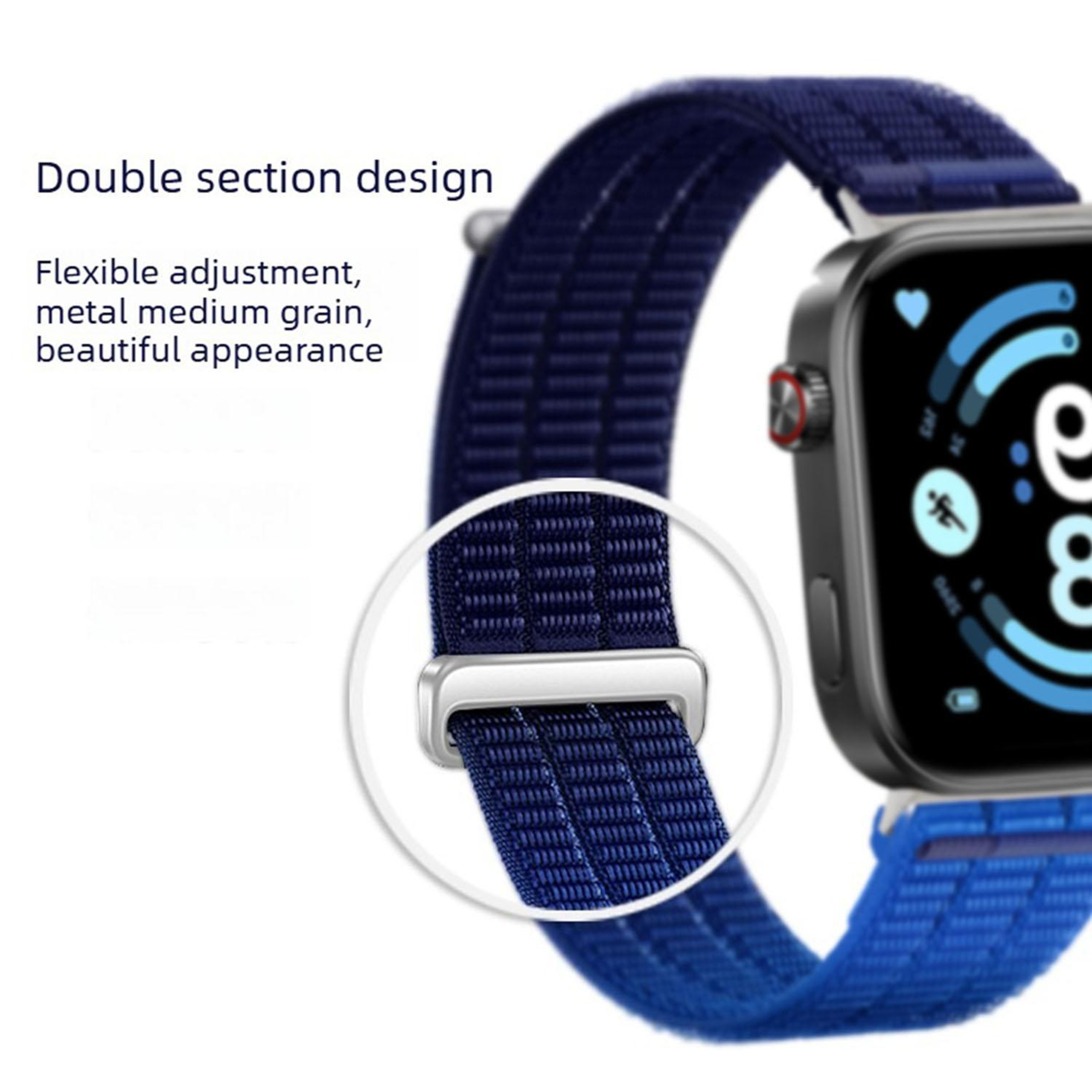 Breathable Nylon Loop Watch Band for Redmi Watch  and Xiaomi Band Pro Adjustable Sport Strap – view 3