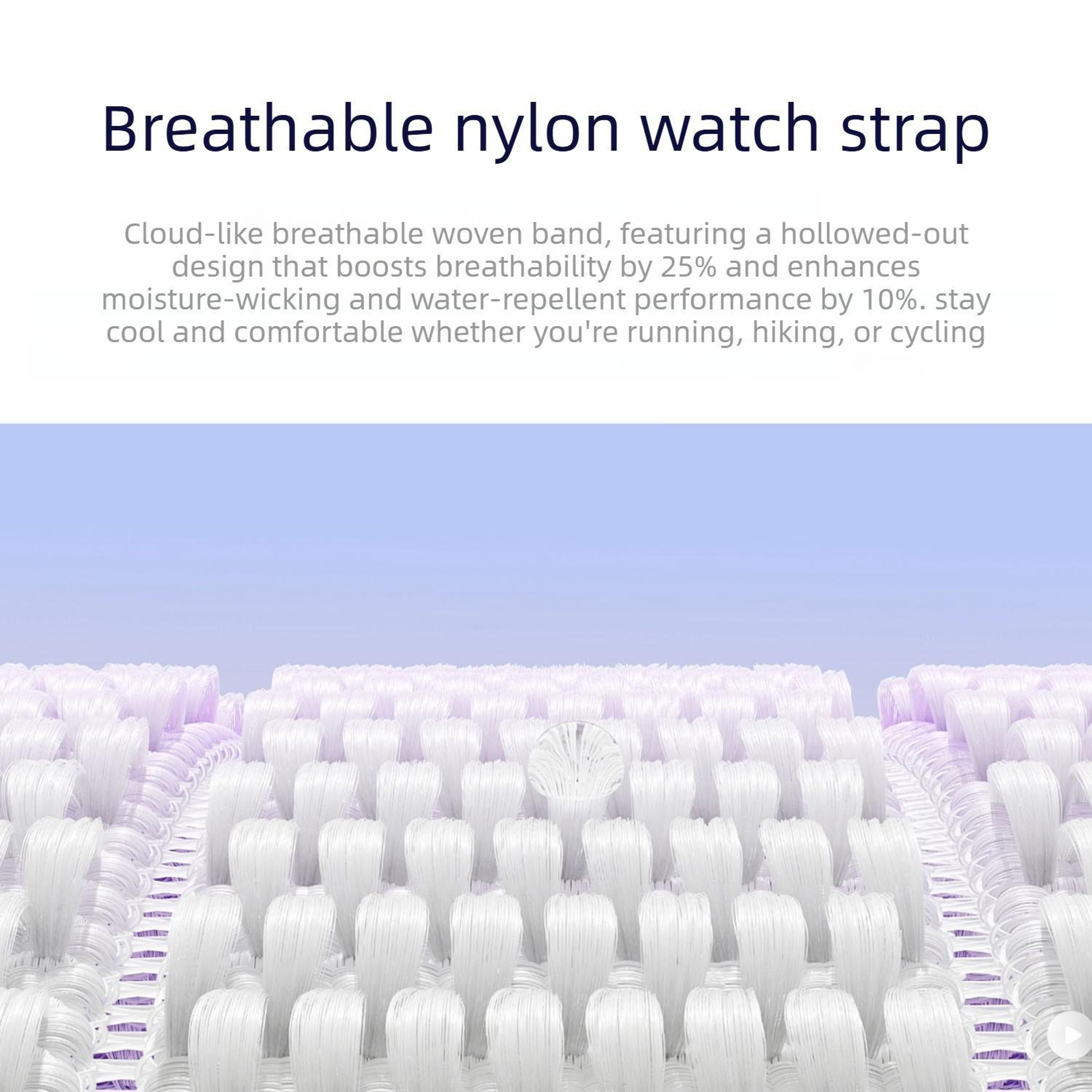 Breathable Nylon Loop Watch Band for Redmi Watch  and Xiaomi Band Pro Adjustable Sport Strap – view 5