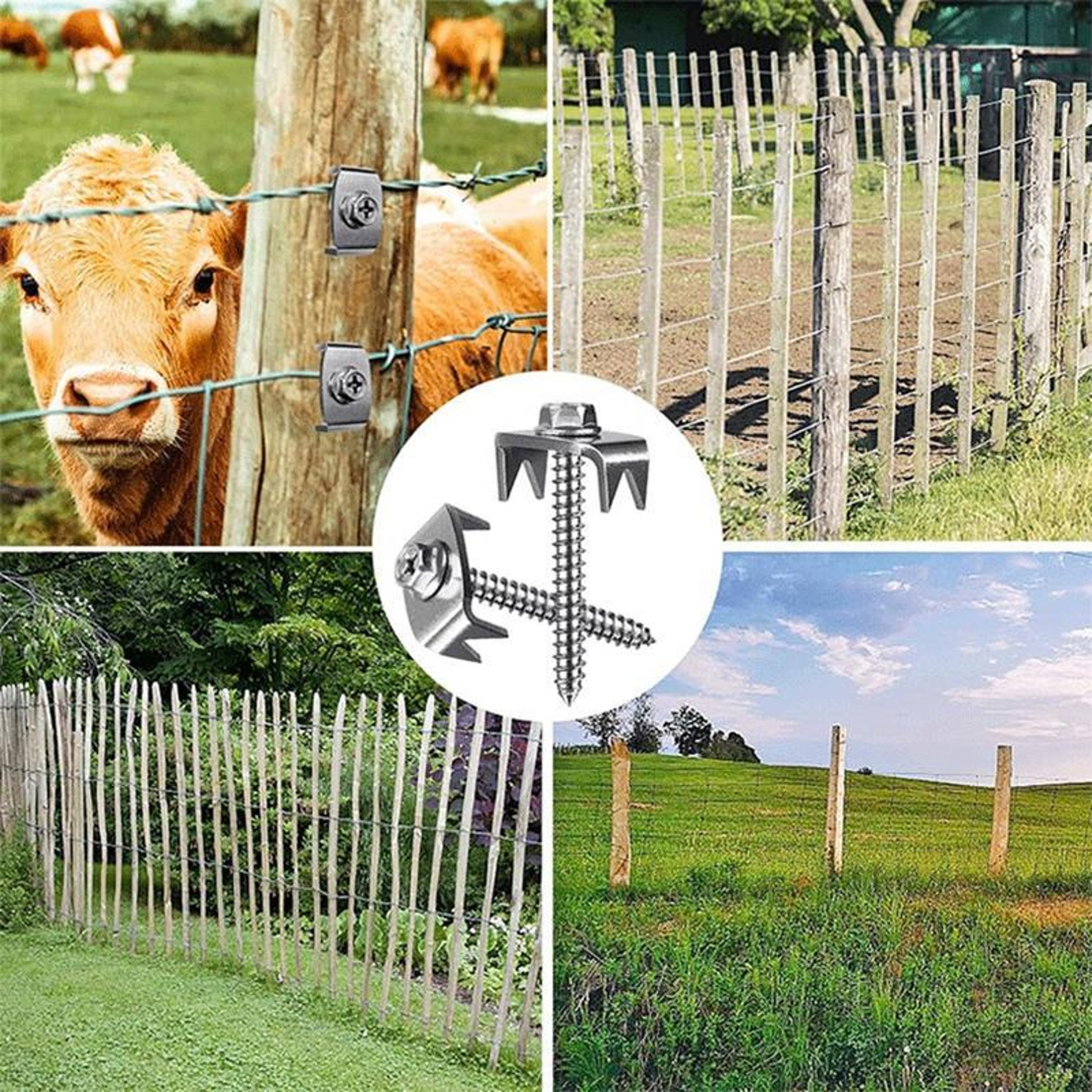 Reusable Fence Staples Kit Rustproof Metal Fasteners For Wire Fencing 5