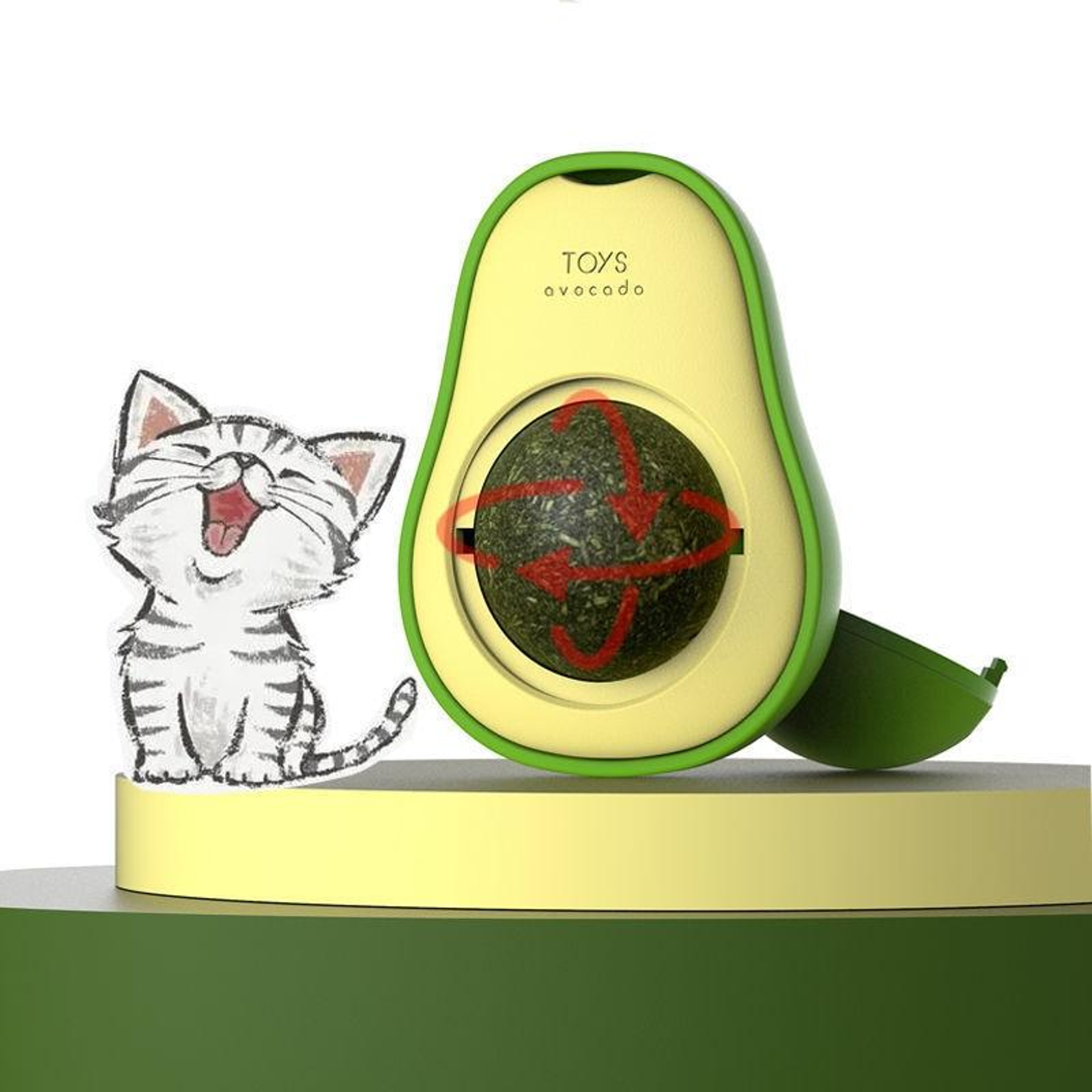 High-Converting Catnip Dental Toy Ball Avocado Cat Teething Toy – view 5