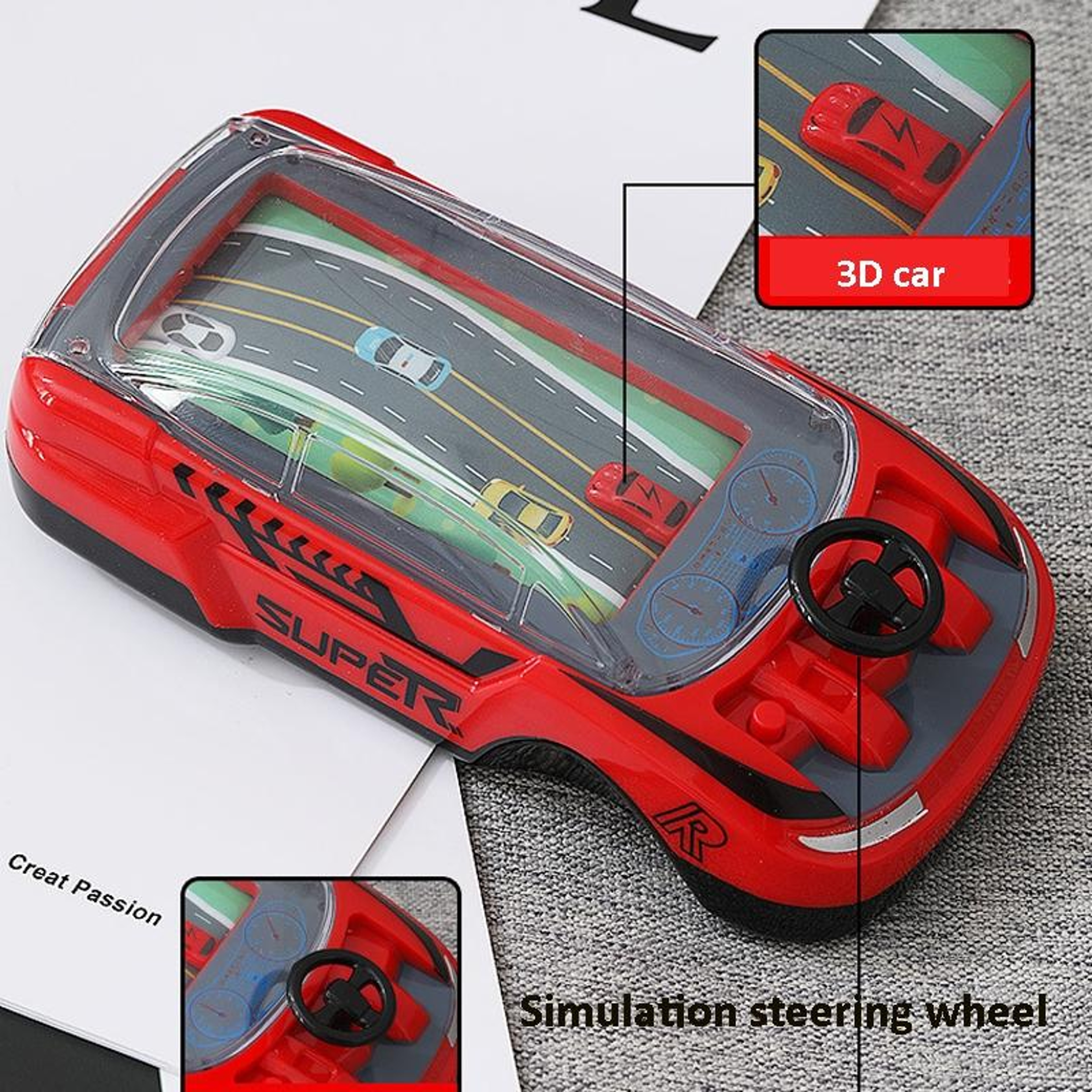 Kids Racing Reaction Game Two Player Car Battle Toy With Lights And Sound 4