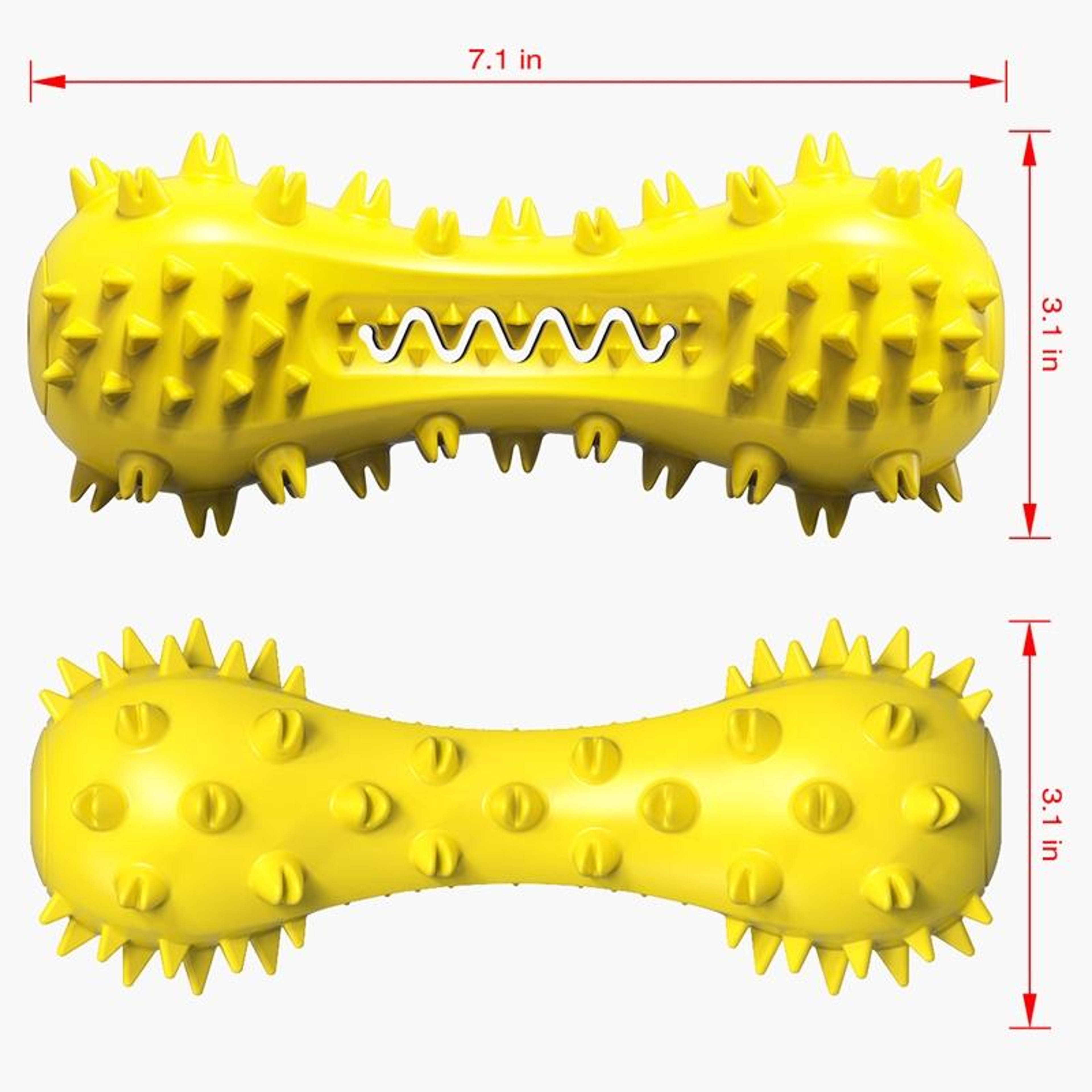 Interactive Dog Chew Toy Dental Cleaning Bone For Aggressive Chewers With Squeaker 1