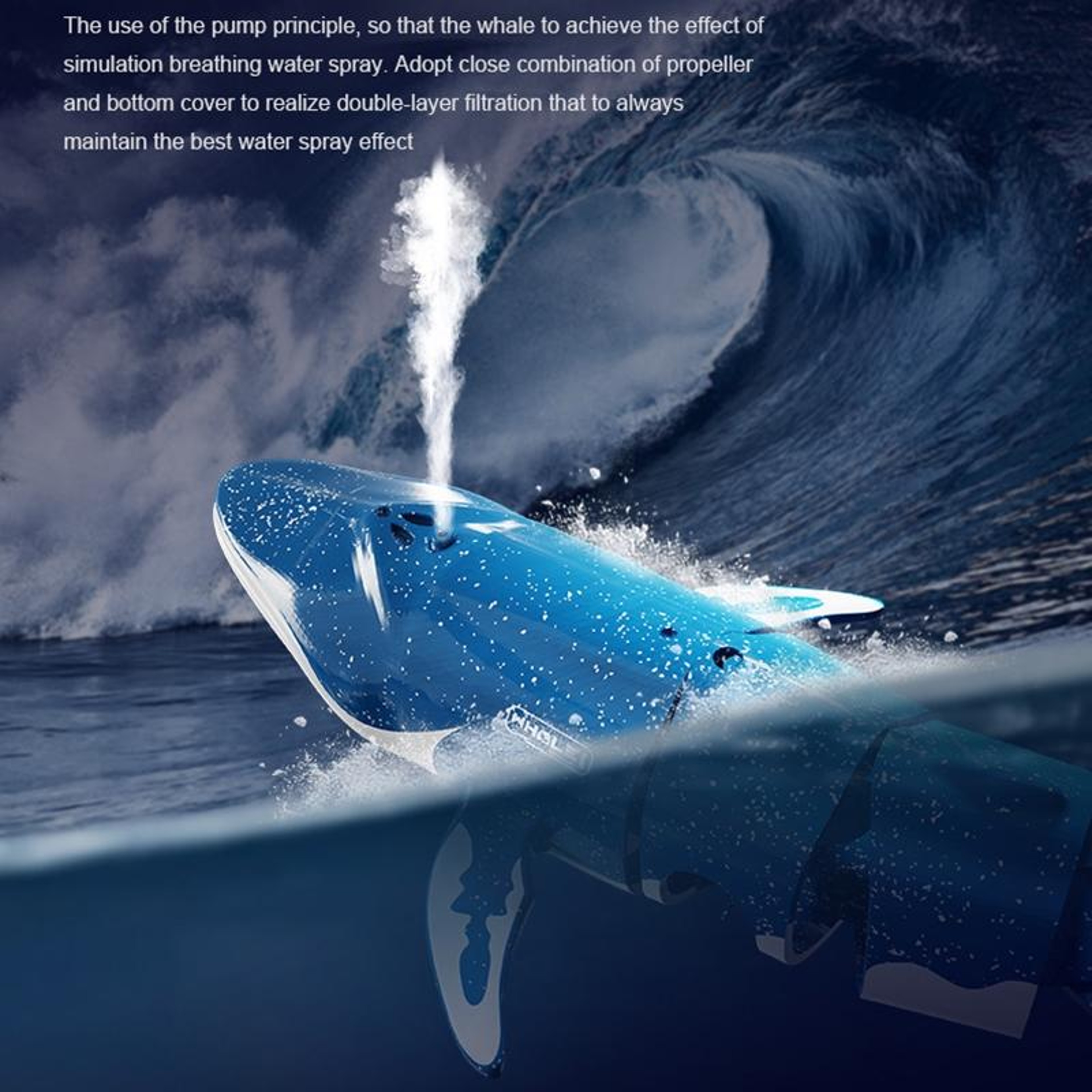 Remote Control Whale Toy with Water Spray and Diving Action for Kids Bath and Pool Play – view 6
