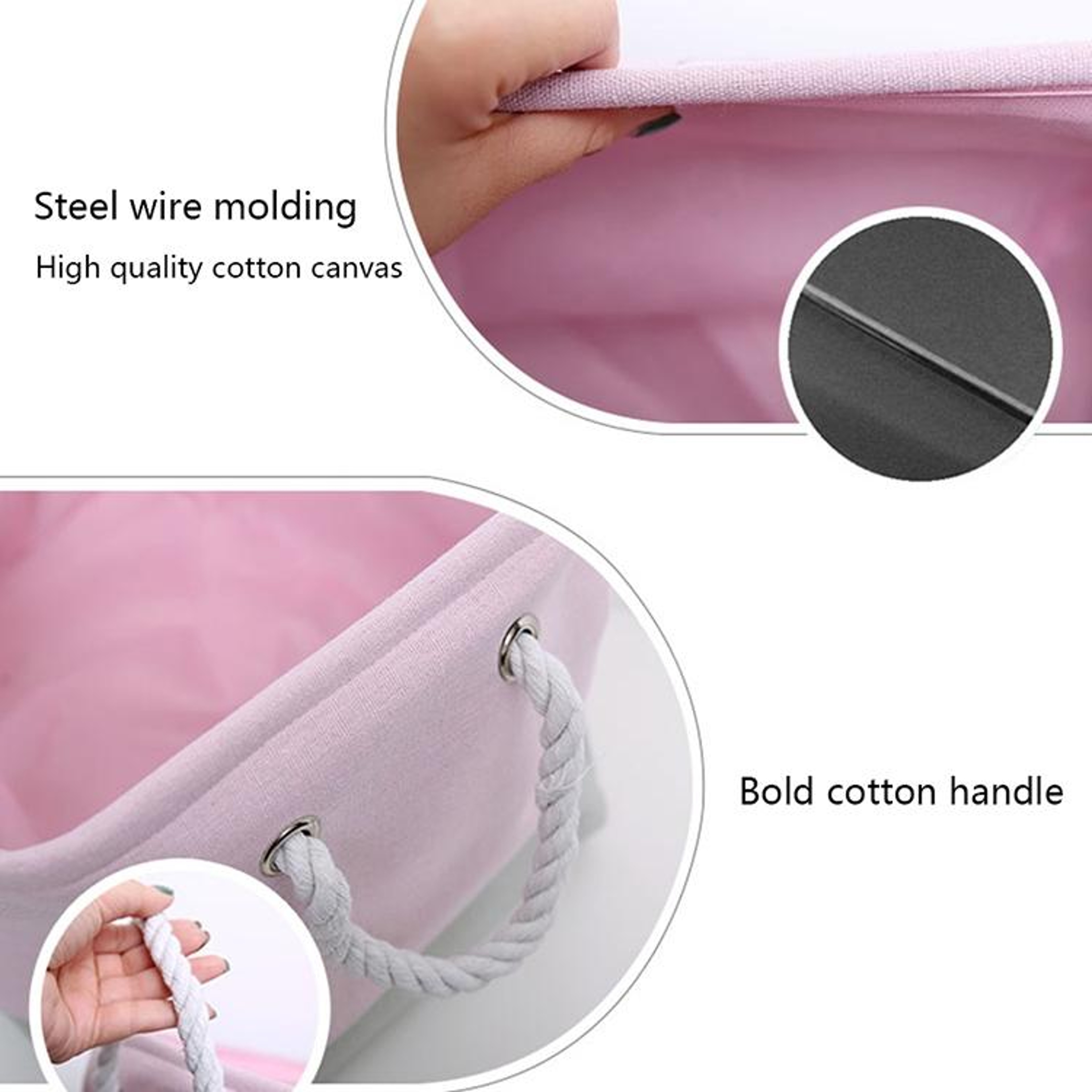 Foldable Laundry Basket Organizer Collapsible Laundry Hamper Toy Storage Bin – view 4