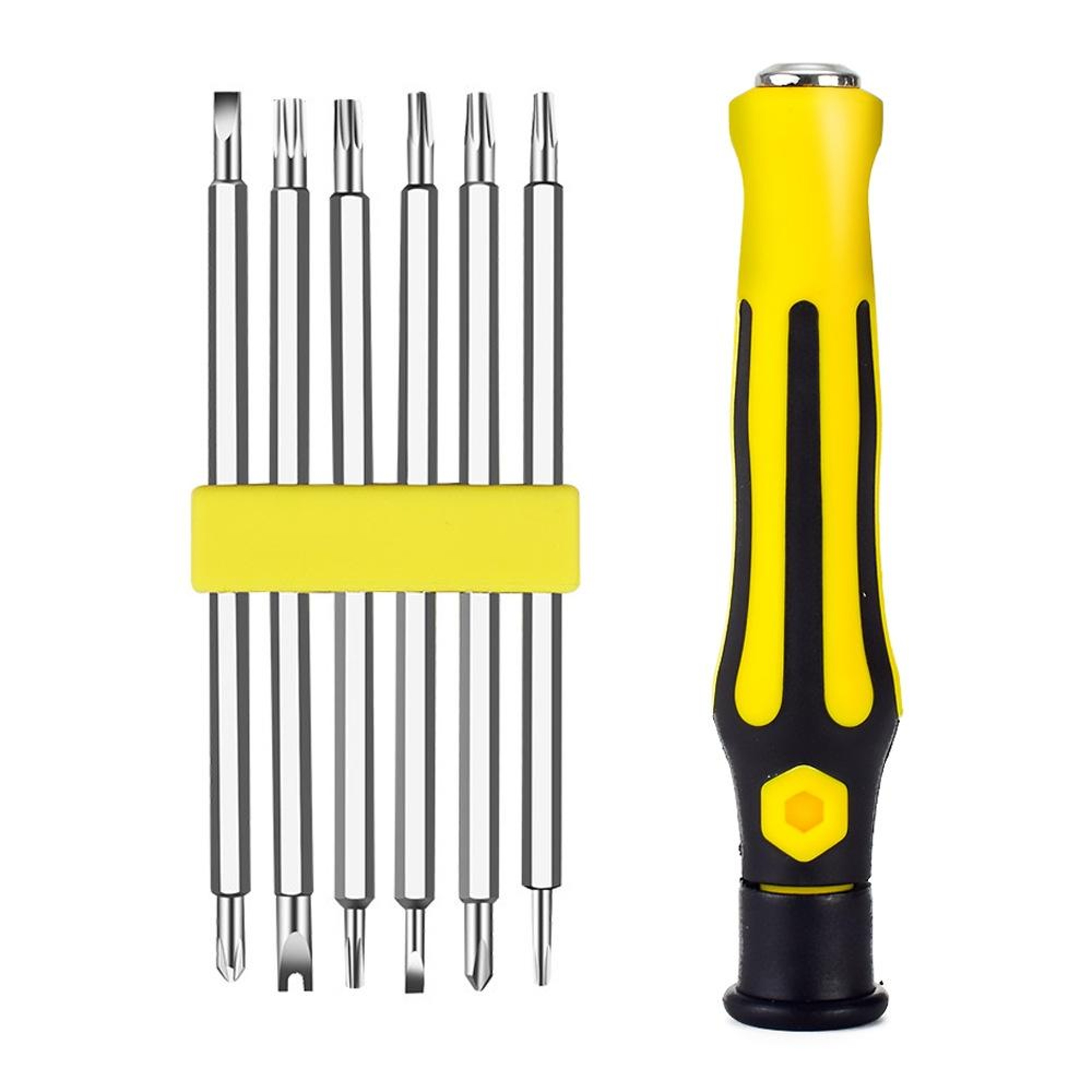 6in1 80MM Magnetic Precision Screwdriver Set Compact Multi Tool Repair Kit 5