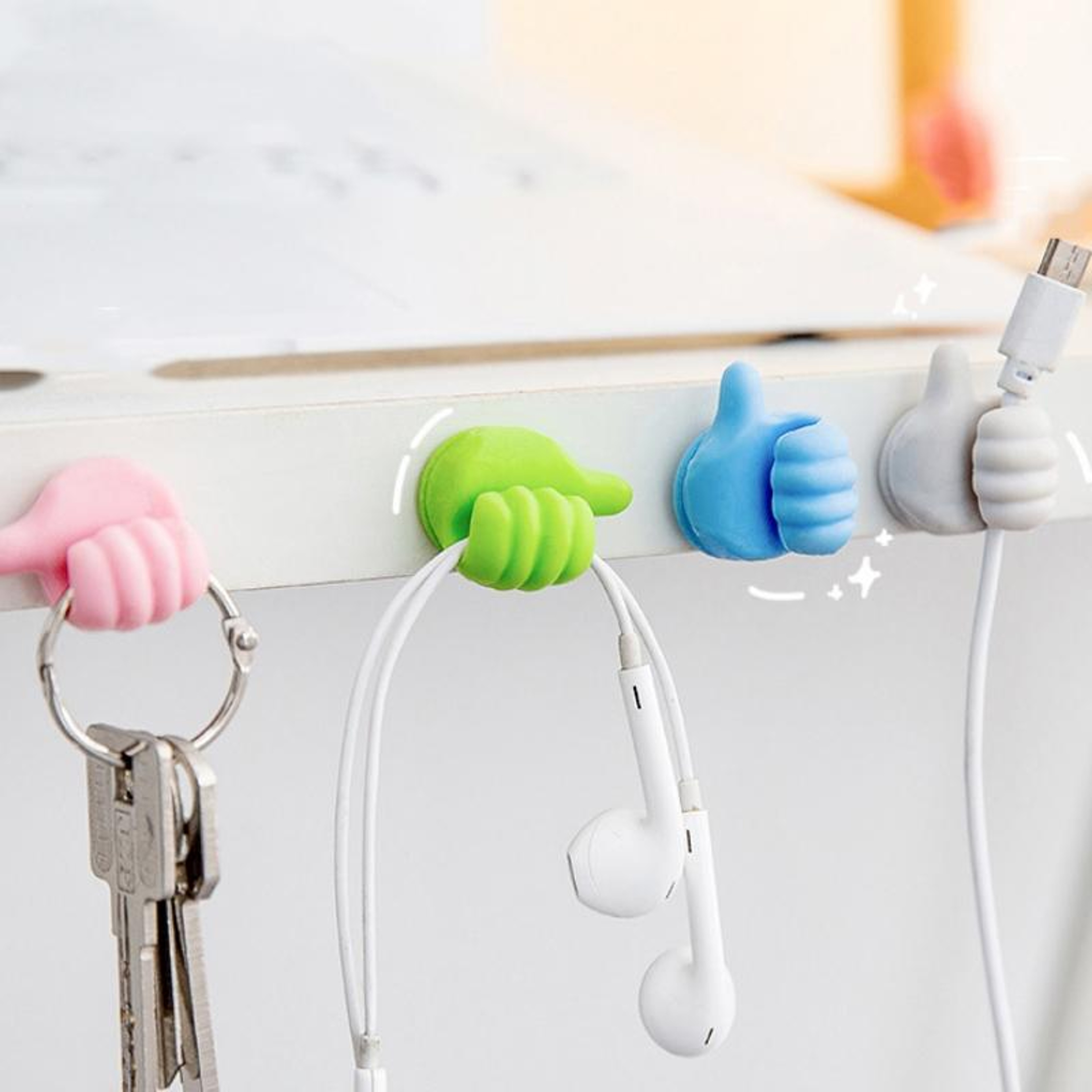 Self Adhesive Cable Organizer Clips For Desk Wall Car Wire Management Holders 3