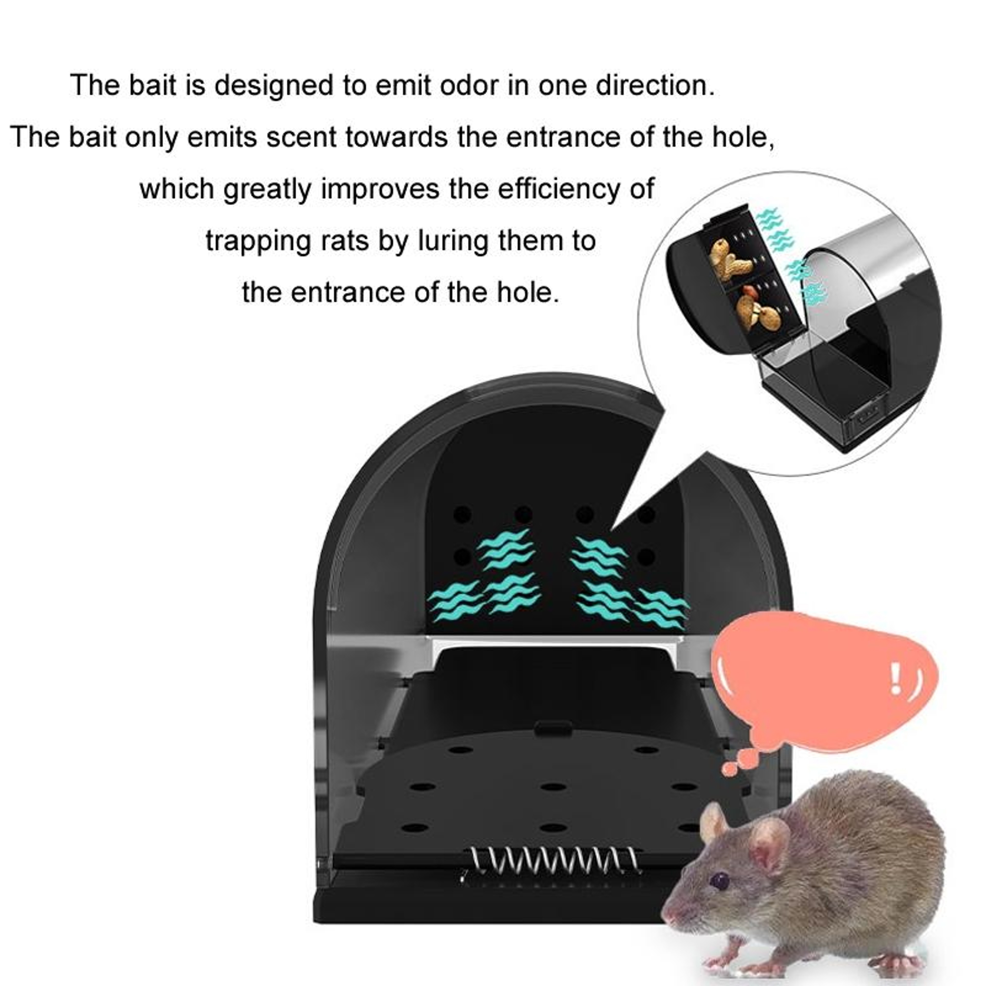 Automatic High Sensitivity Mousetrap, Reusable Humane Plastic Mouse Trap for Home & Business – view 4