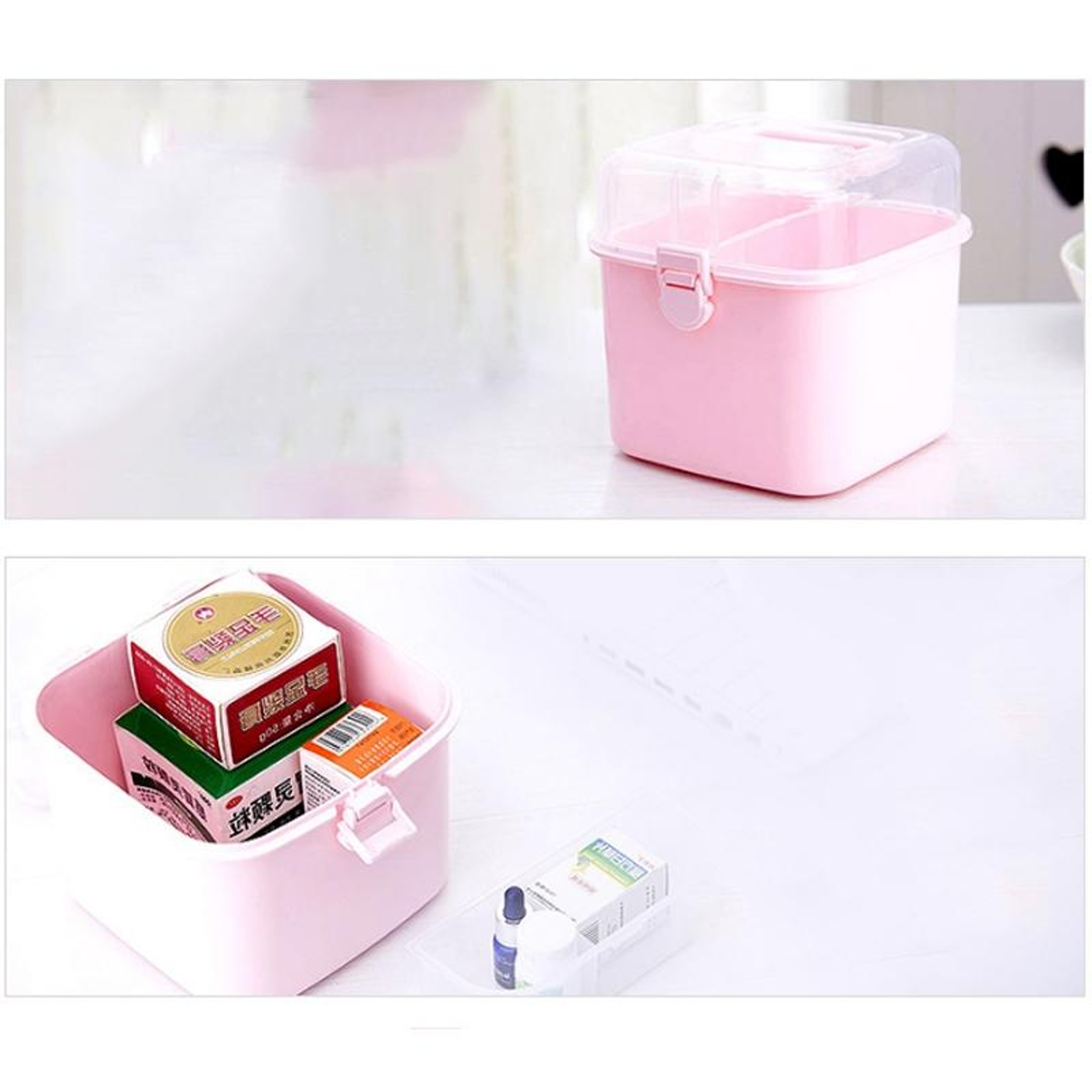 Transparent Rotating Cosmetic Storage Box Multi Purpose Organizer For Jewelry Medicine And Daily Es 5