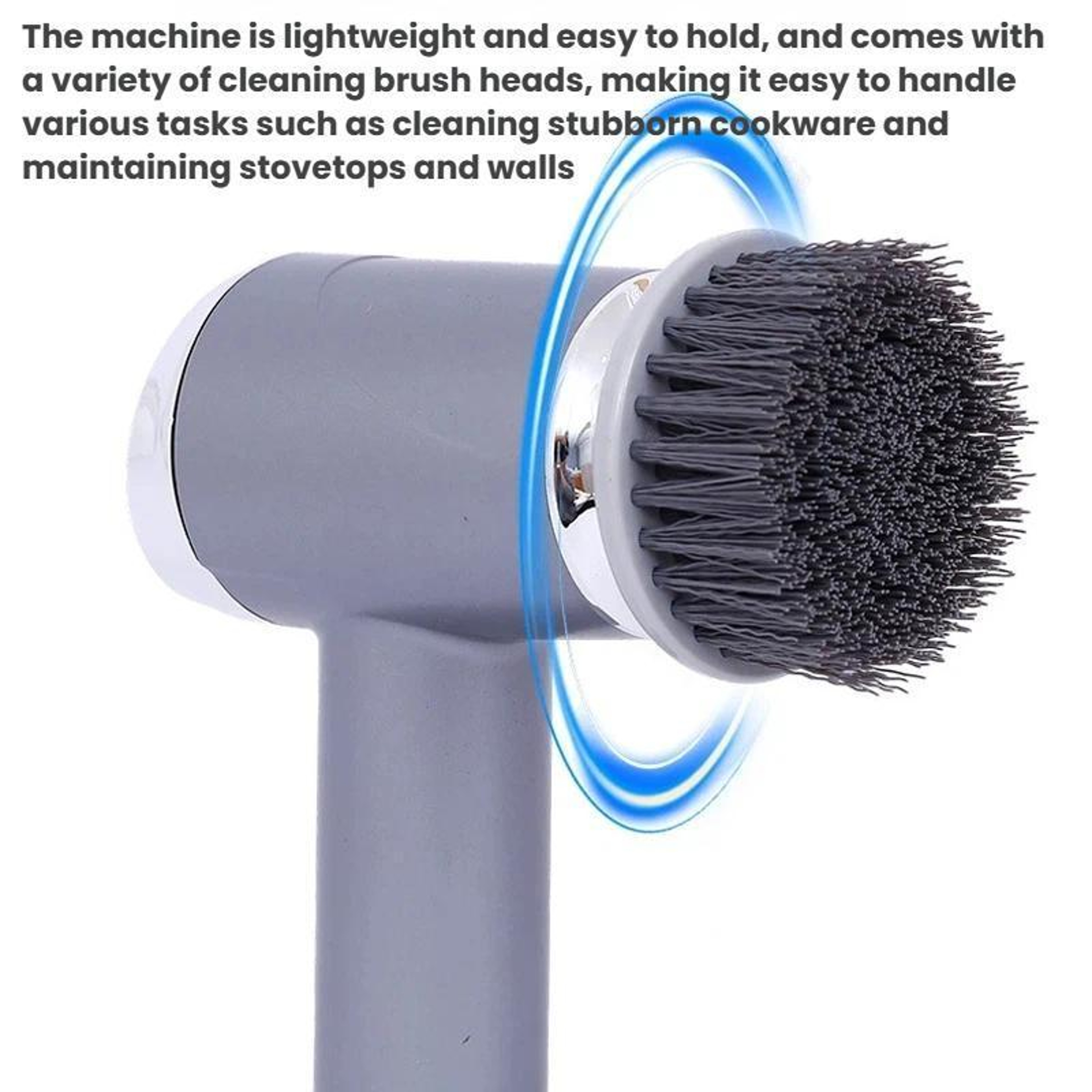 Multi Head Electric Kitchen Scrubber Cordless Spin Cleaning Brush Set – view 4