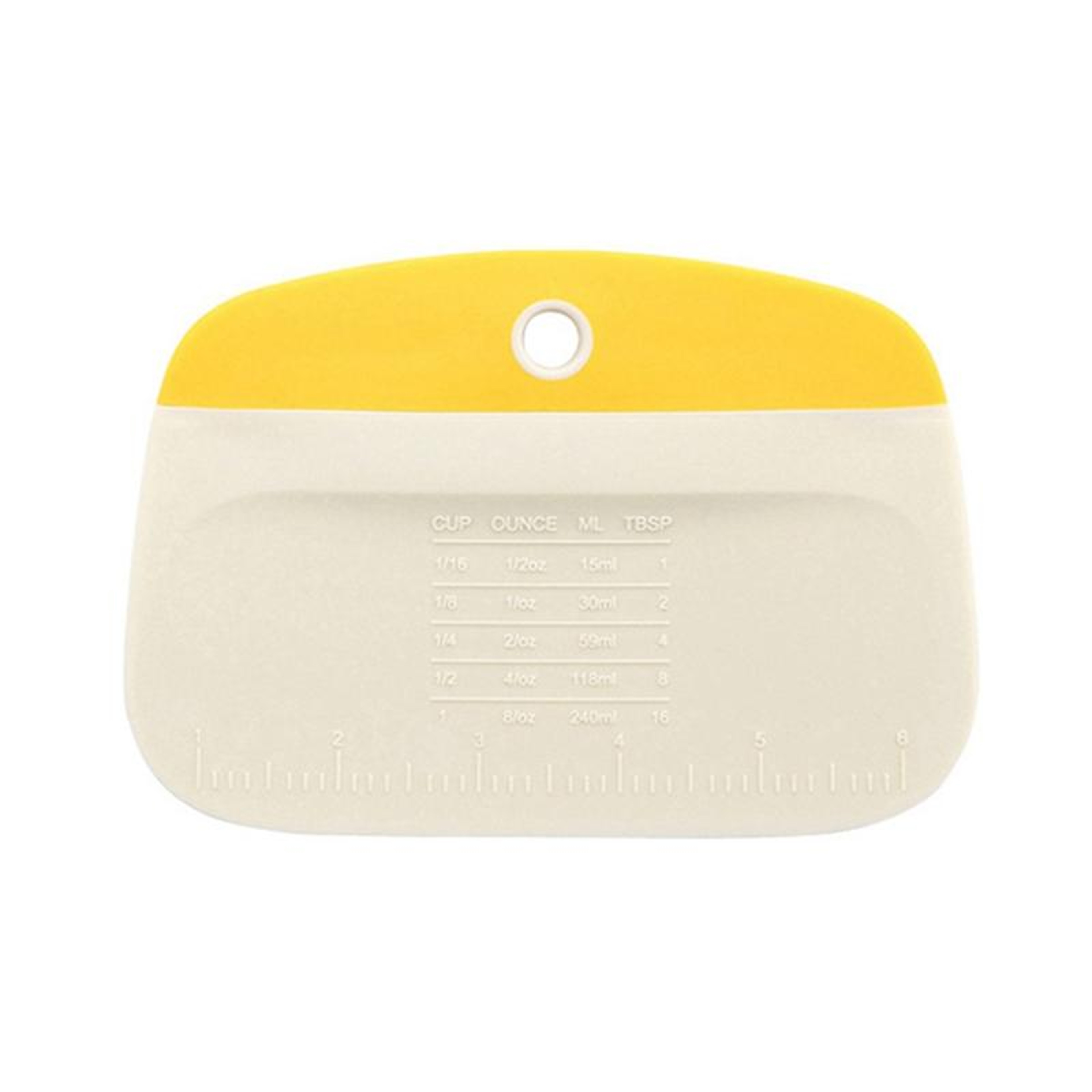 MultiFunction Dough Scraper Cutter With Measurement Scale FoodSafe Plastic Bench Scraper 8
