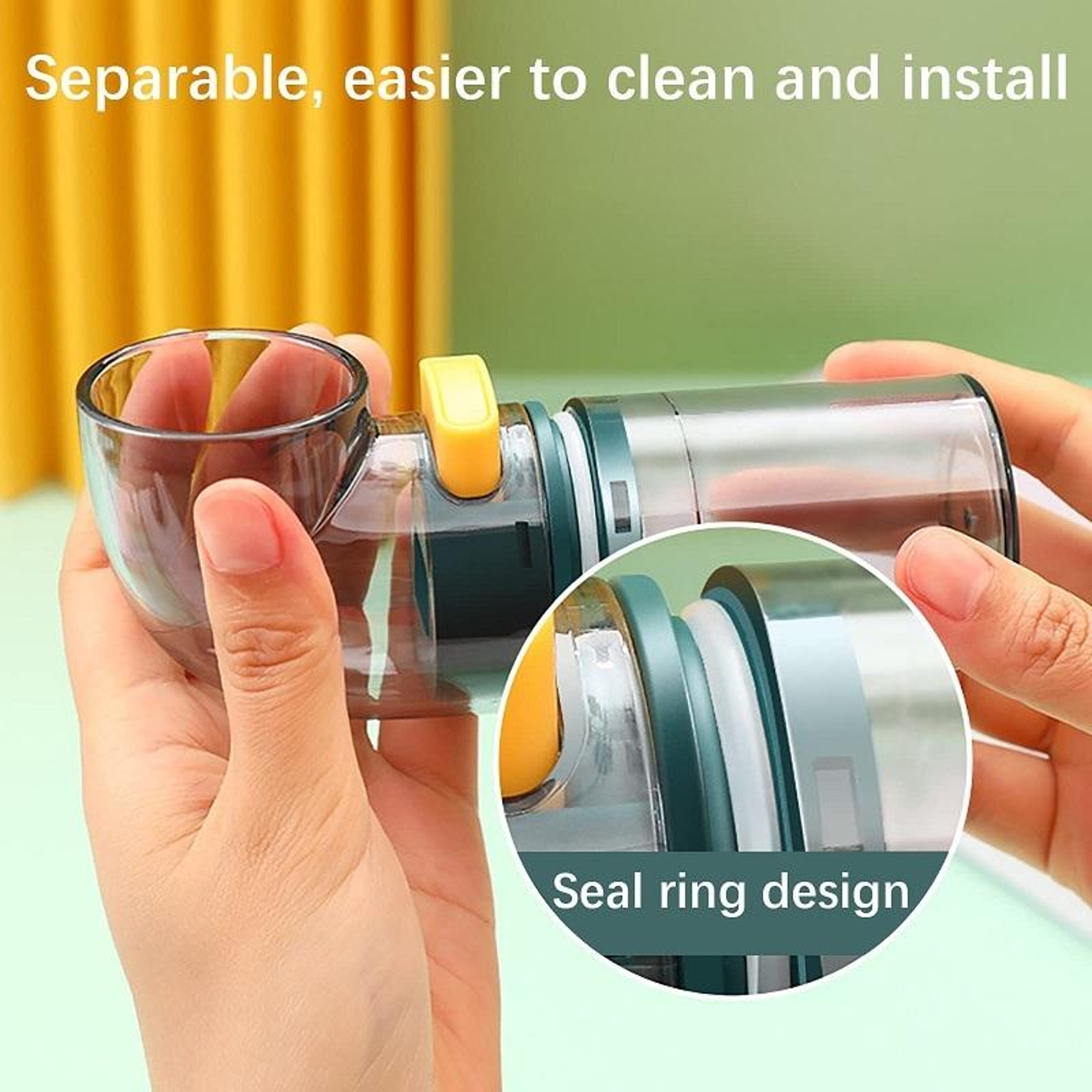 Blue Press Type Salt Control Dispenser Bottle For Kitchen Seasoning 4