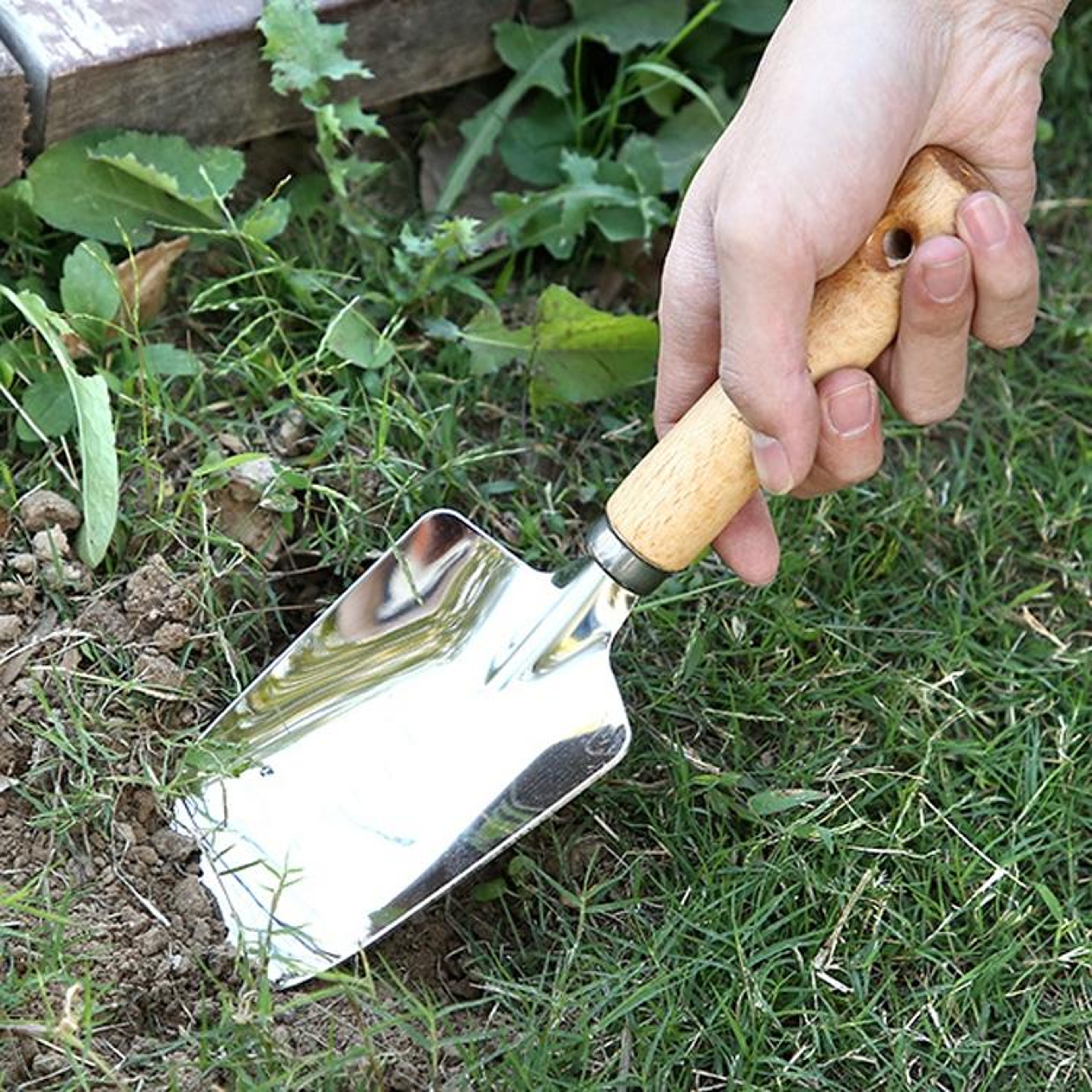 HeavyDuty Weed Puller Tool  Garden Transplanting Tool With Wide Stainless Steel Shovel 0