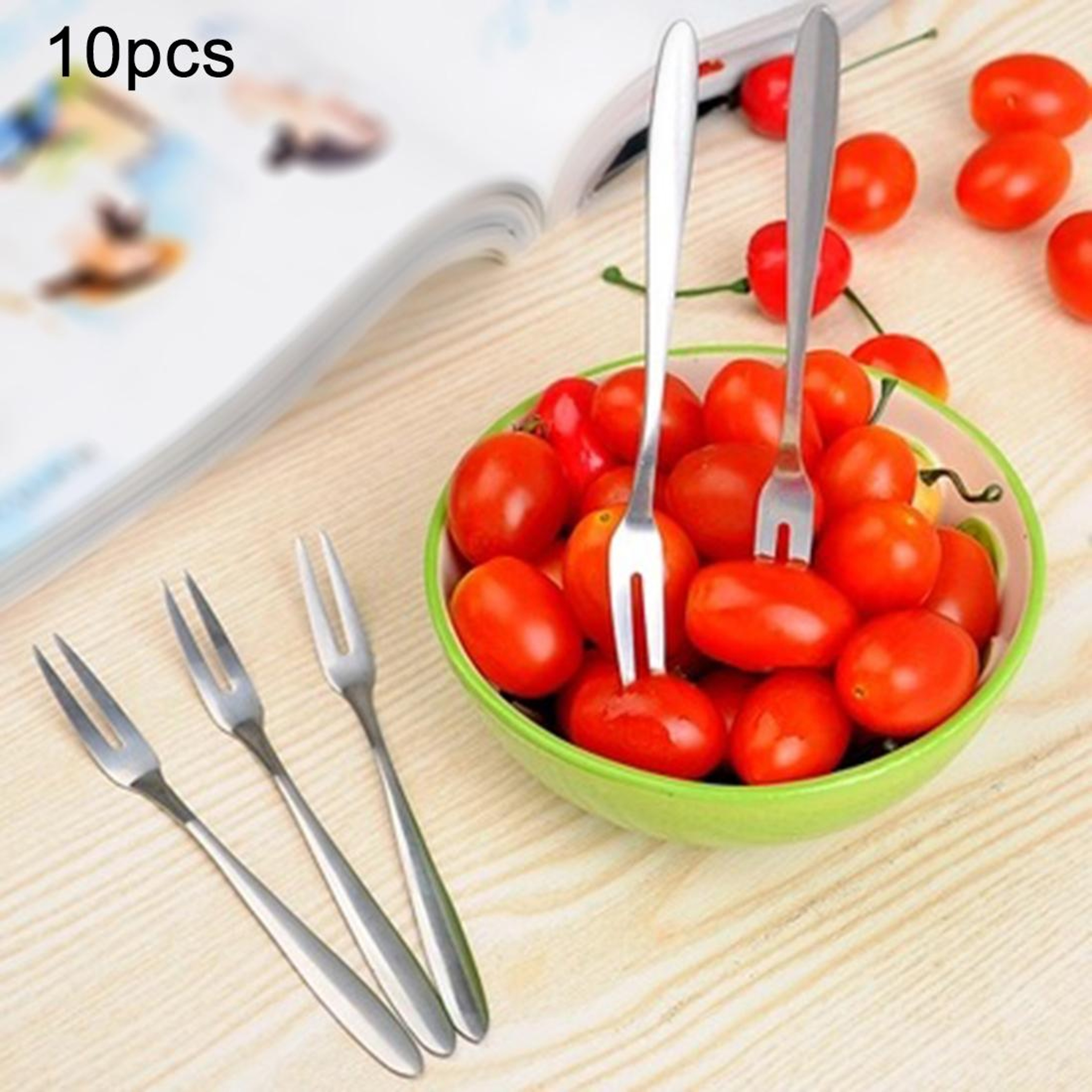 Stainless Steel Fruit Fork Set Reusable Mini Dessert Picks For Snacks  Appetizers 1
