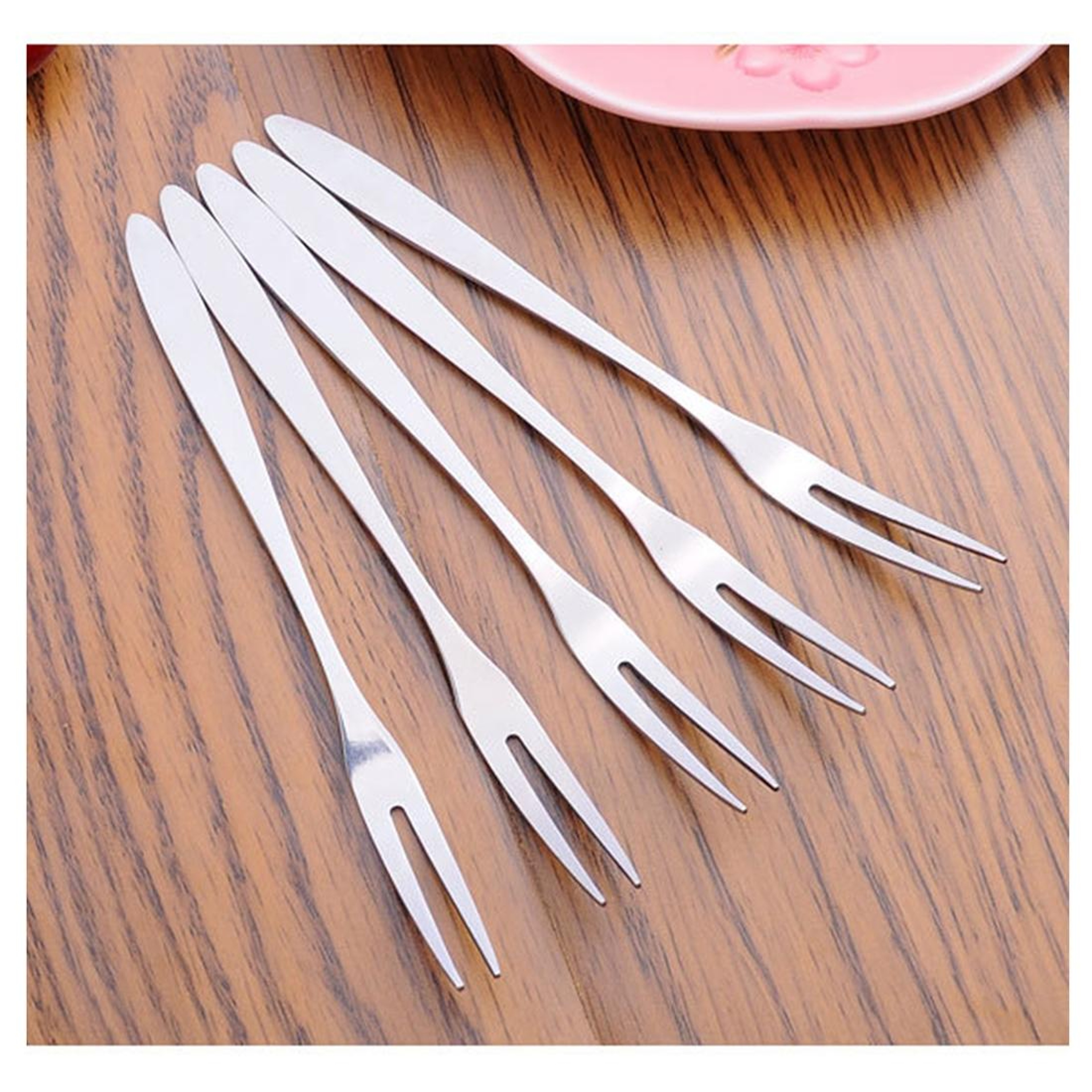Stainless Steel Fruit Fork Set Reusable Mini Dessert Picks For Snacks  Appetizers 3