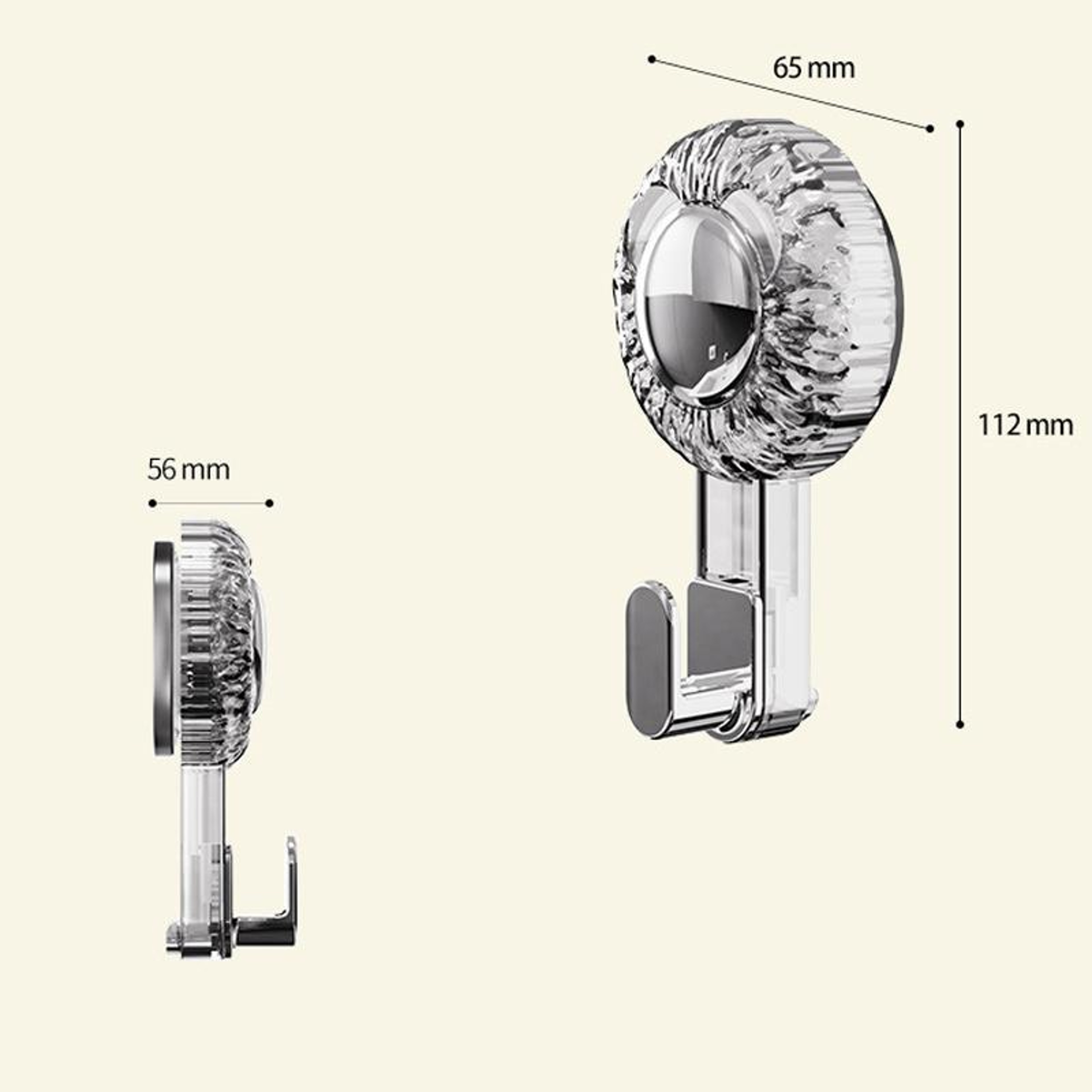 Rotary Vacuum Suction Hook Strong Suction Cup Hook For Bathroom Kitchen Wall Organizer 2
