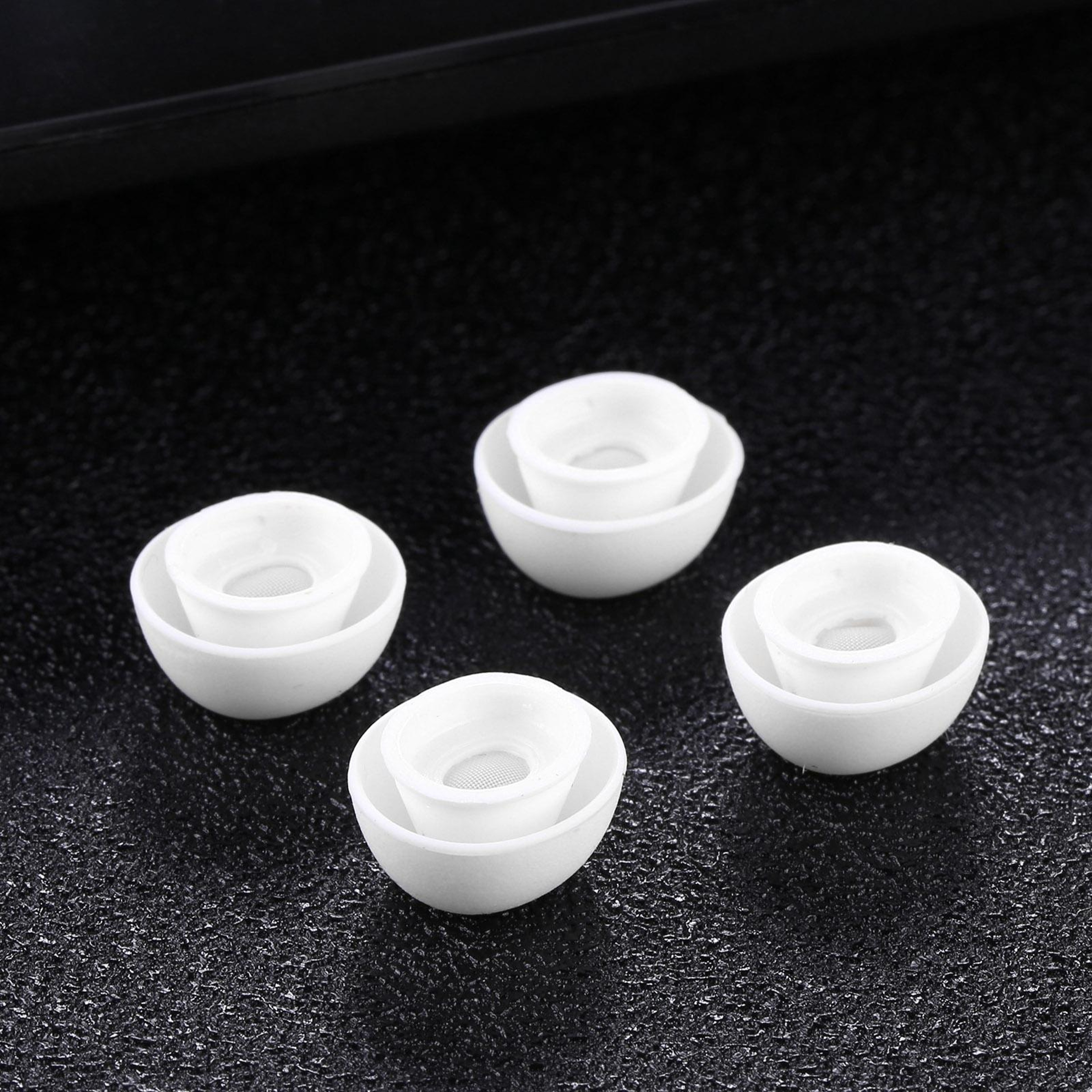 Soft Silicone AirPods Ear Tips With Mesh Net Noise Isolation Ear Caps 2