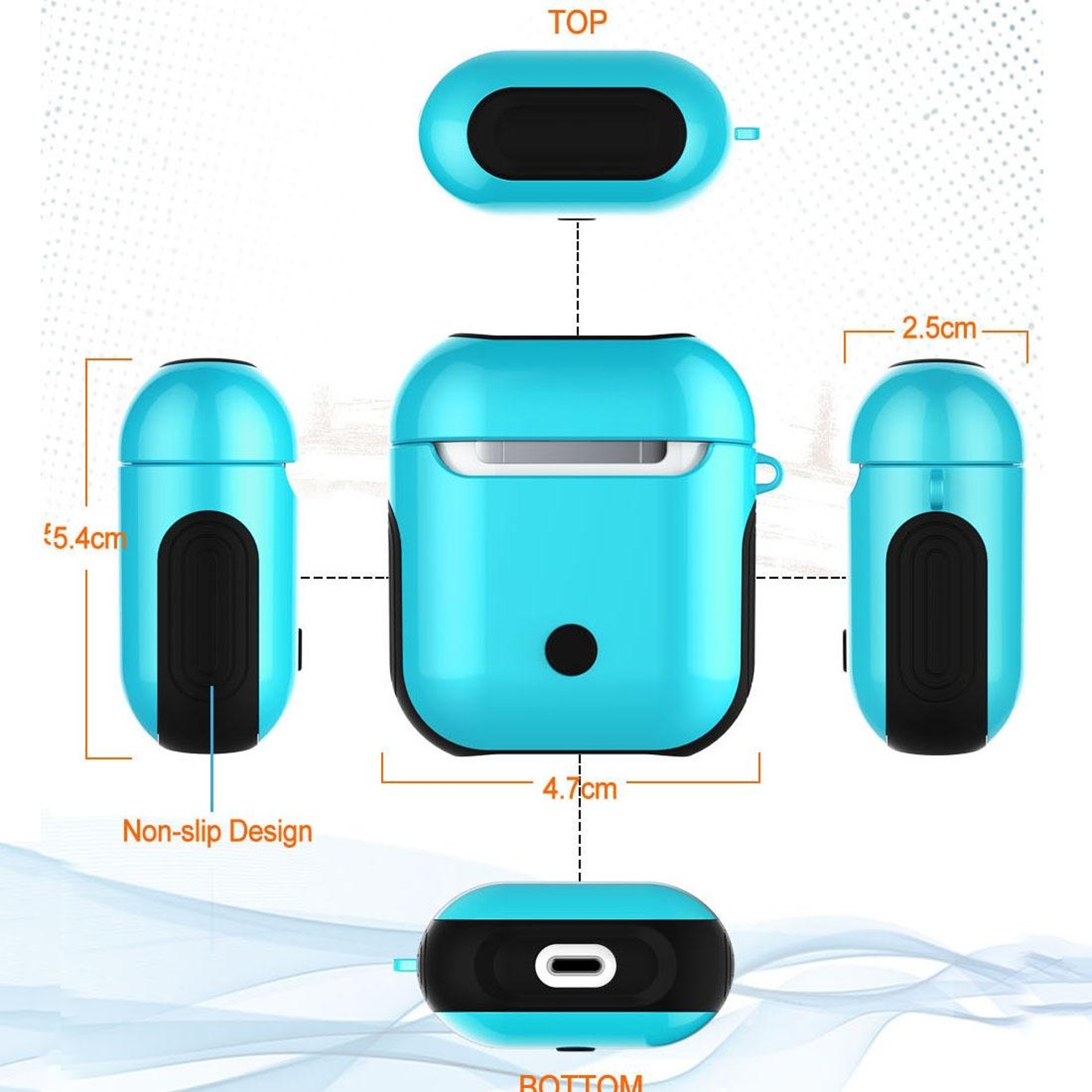 AirPods Case Hard Shell Protective Cover With Keychain 4