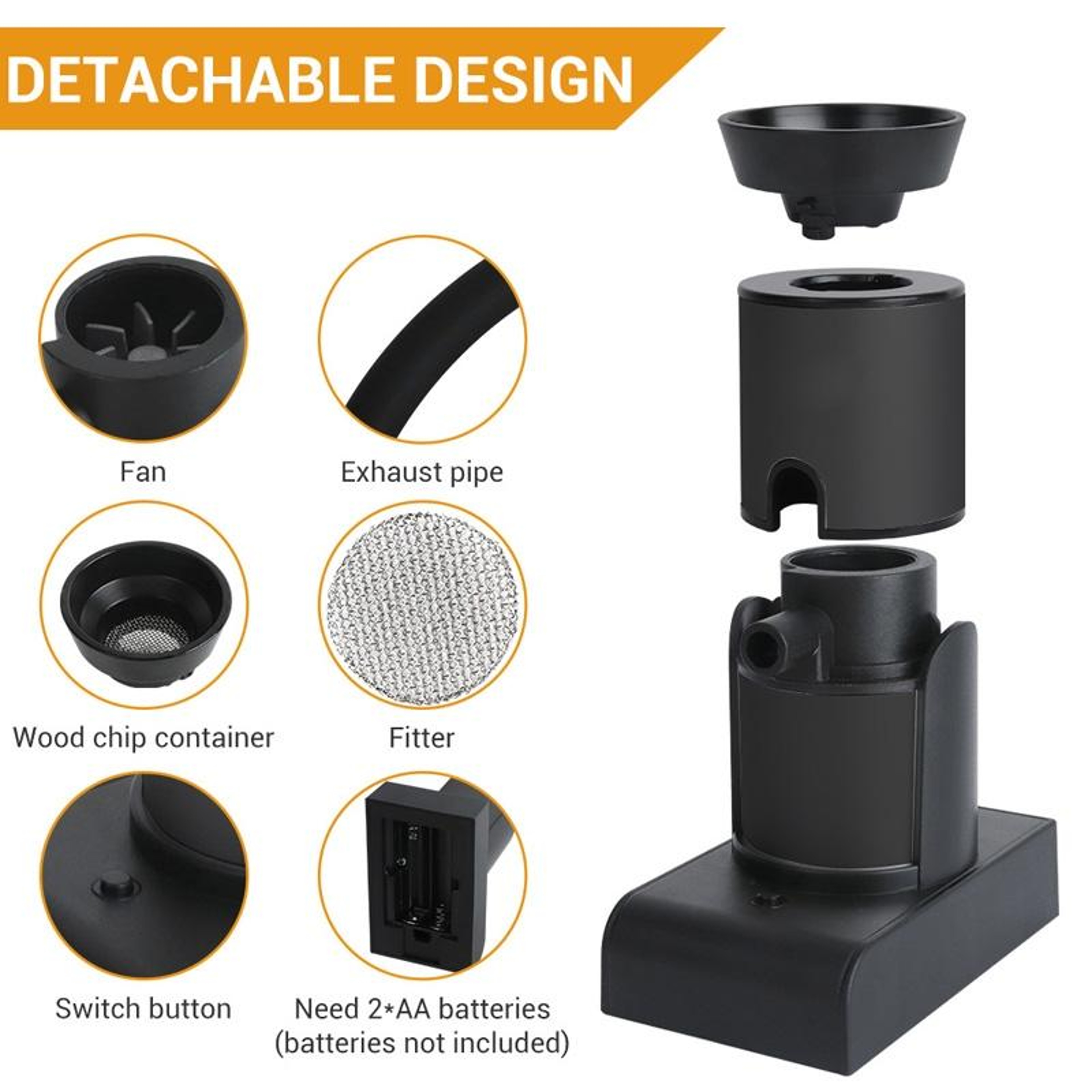 Portable Food Smoker Gun For Cocktails  BBQ Handheld Kitchen Smoker For Meat Fish  Drinks 4