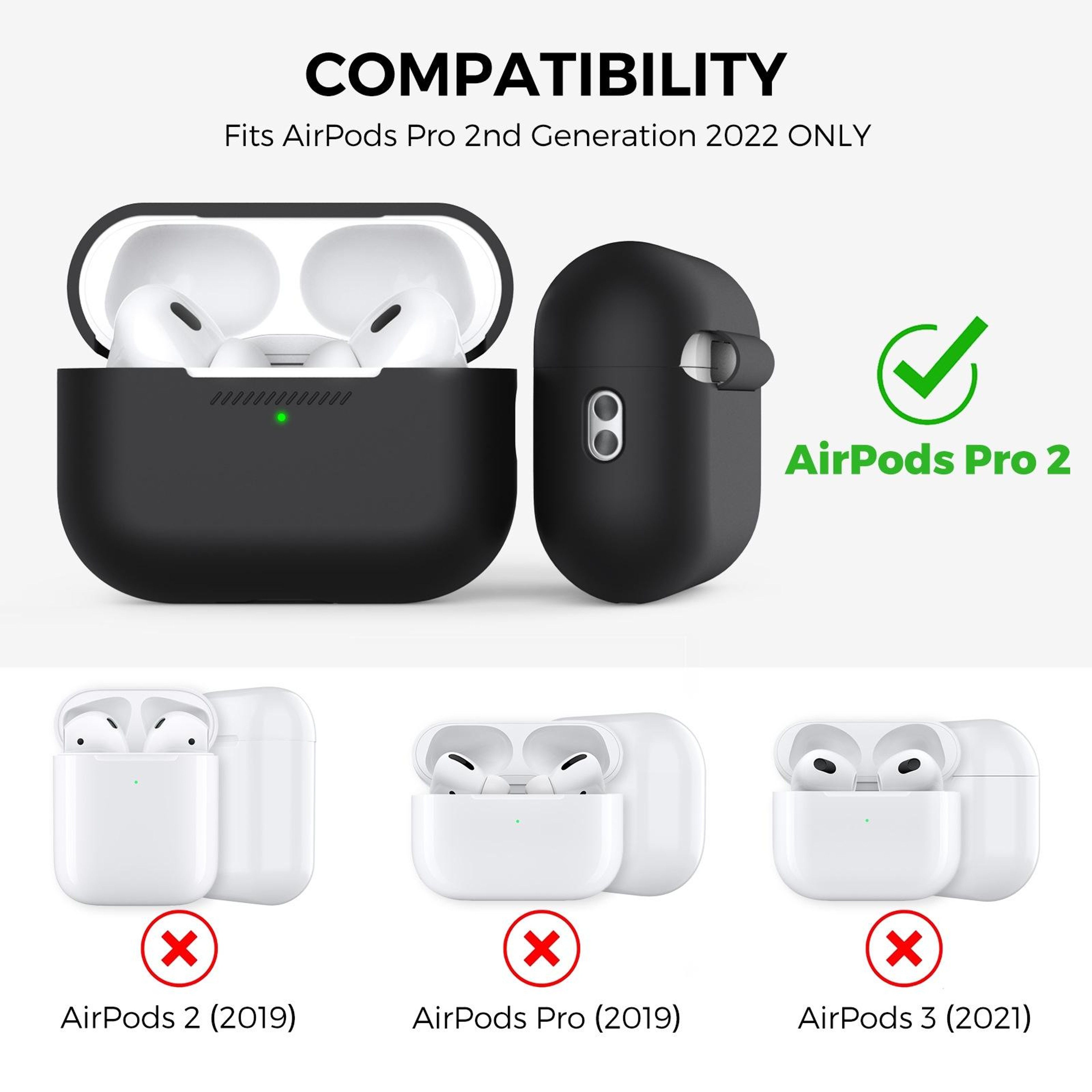 AirPods Pro Case Silicone Protective Cover With Lanyard Shockproof Slim Fit 4