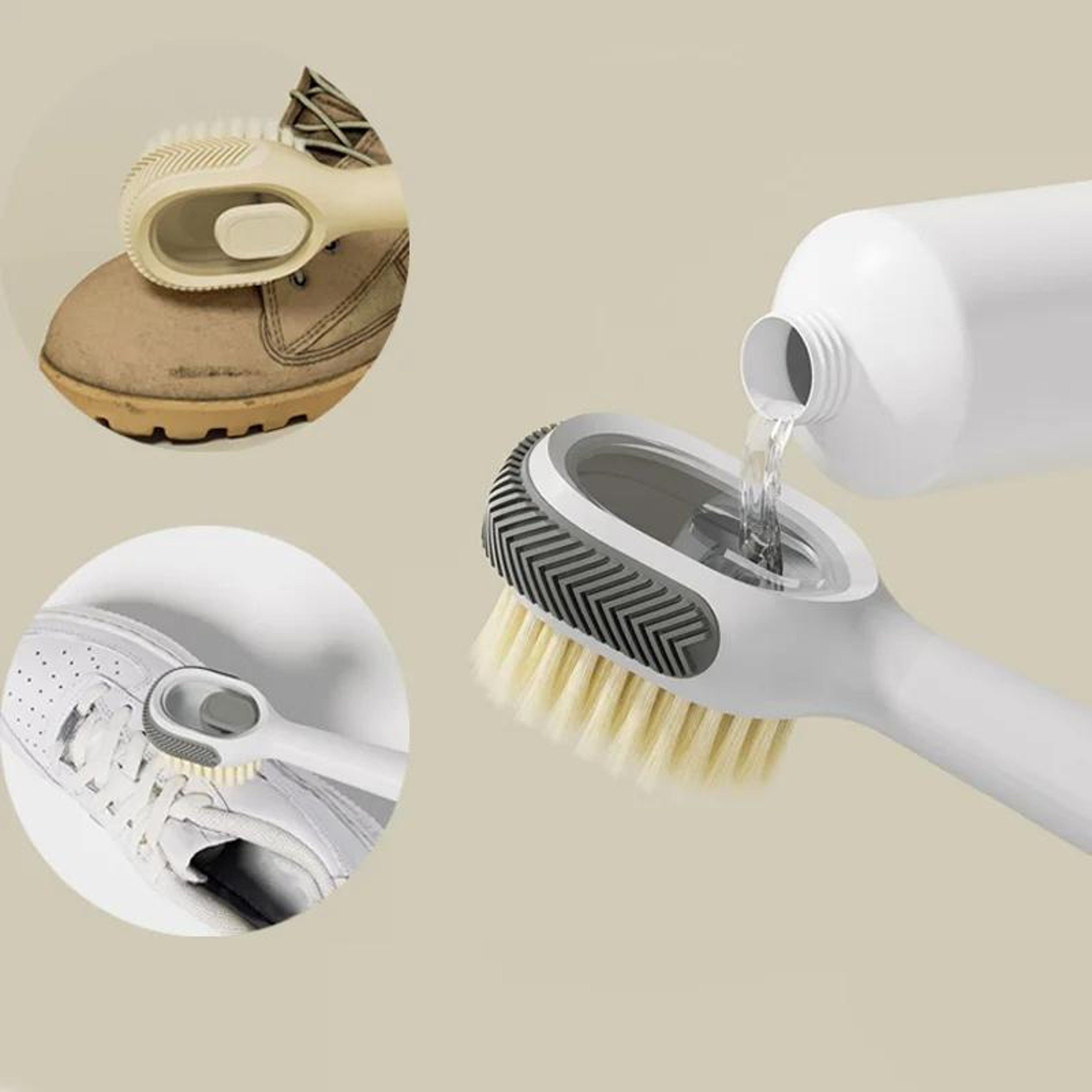 Multifunction LiquidFilled Shoe Brush With Soft Bristles  Soap Dispenser For Easy Cleaning 2