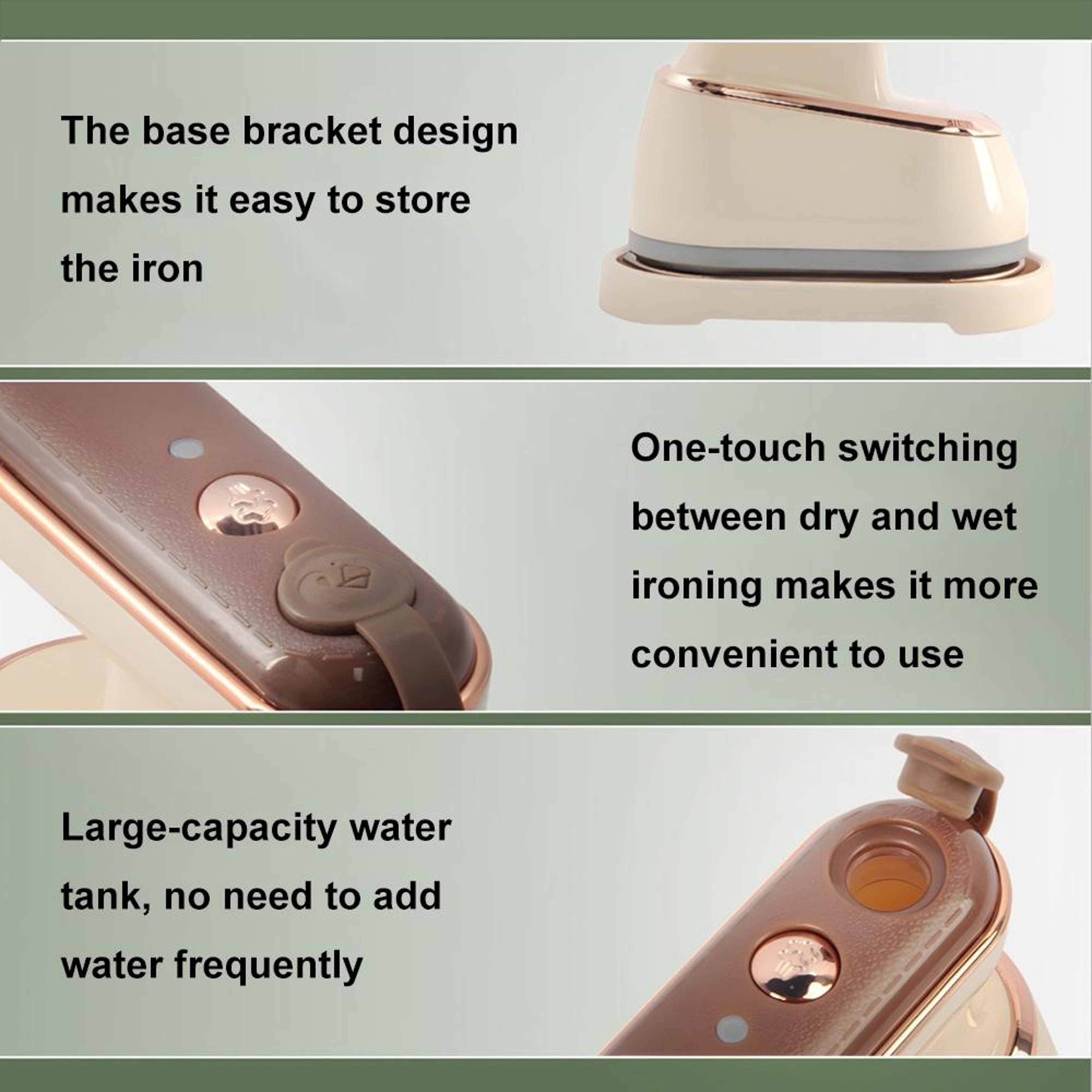 2in1 Steam Iron Portable Handheld Garment Steamer For Wet  Dry Wrinkle Removal 9