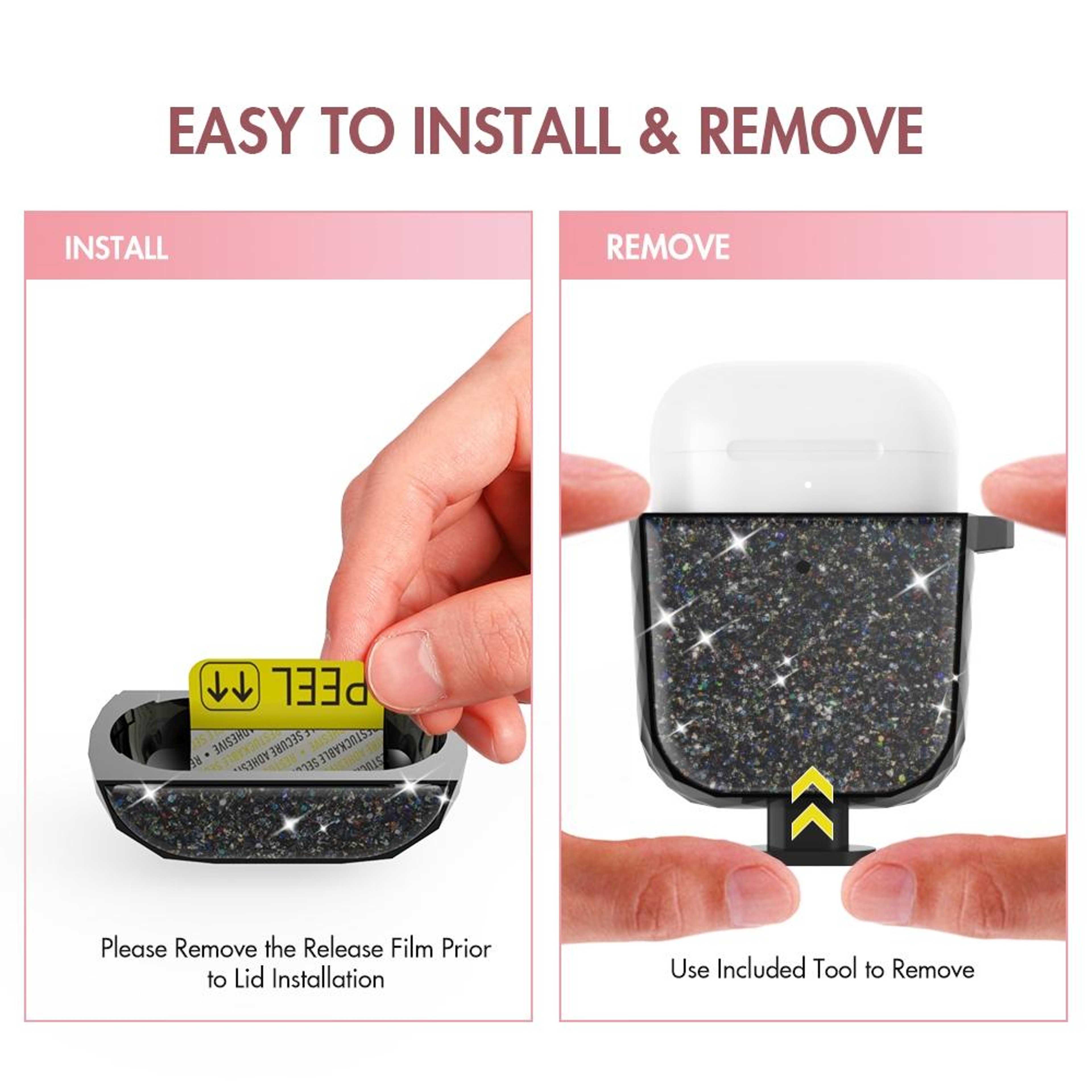 AirPods Case Electroplated Glitter Hard Shell Cover 7