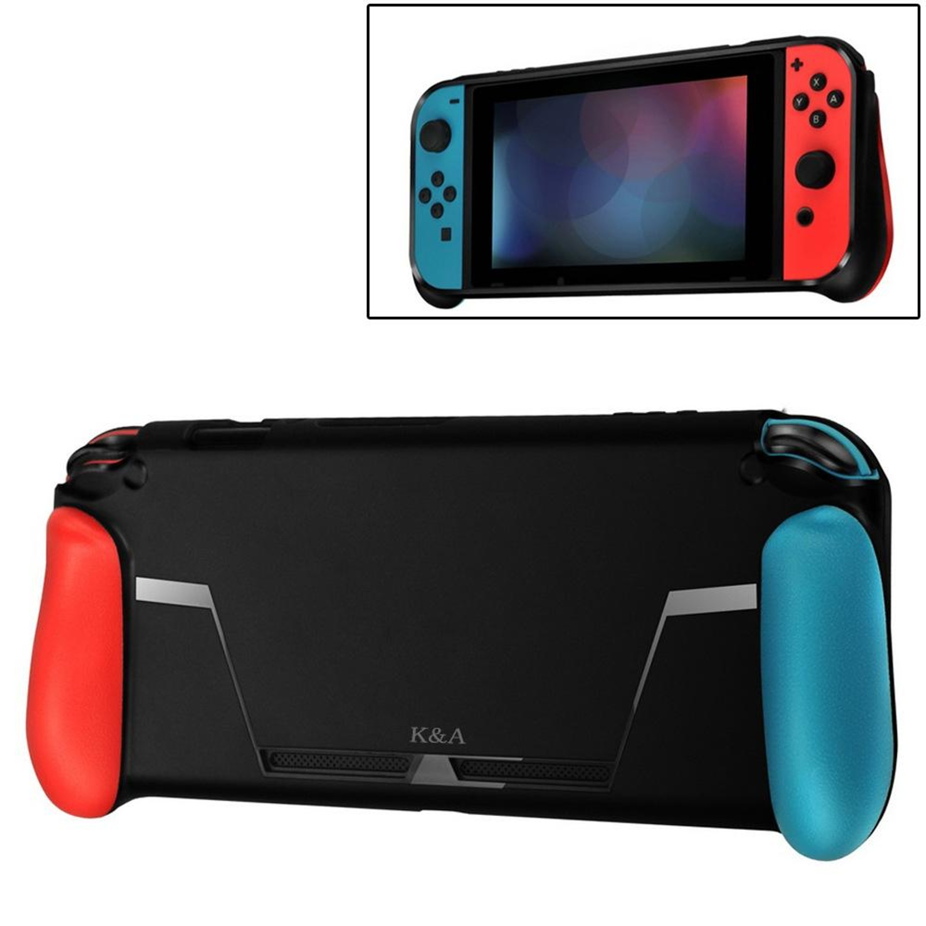 Ergonomic Nintendo Switch Protective Case With Grip Handle And Game Card Slot 0
