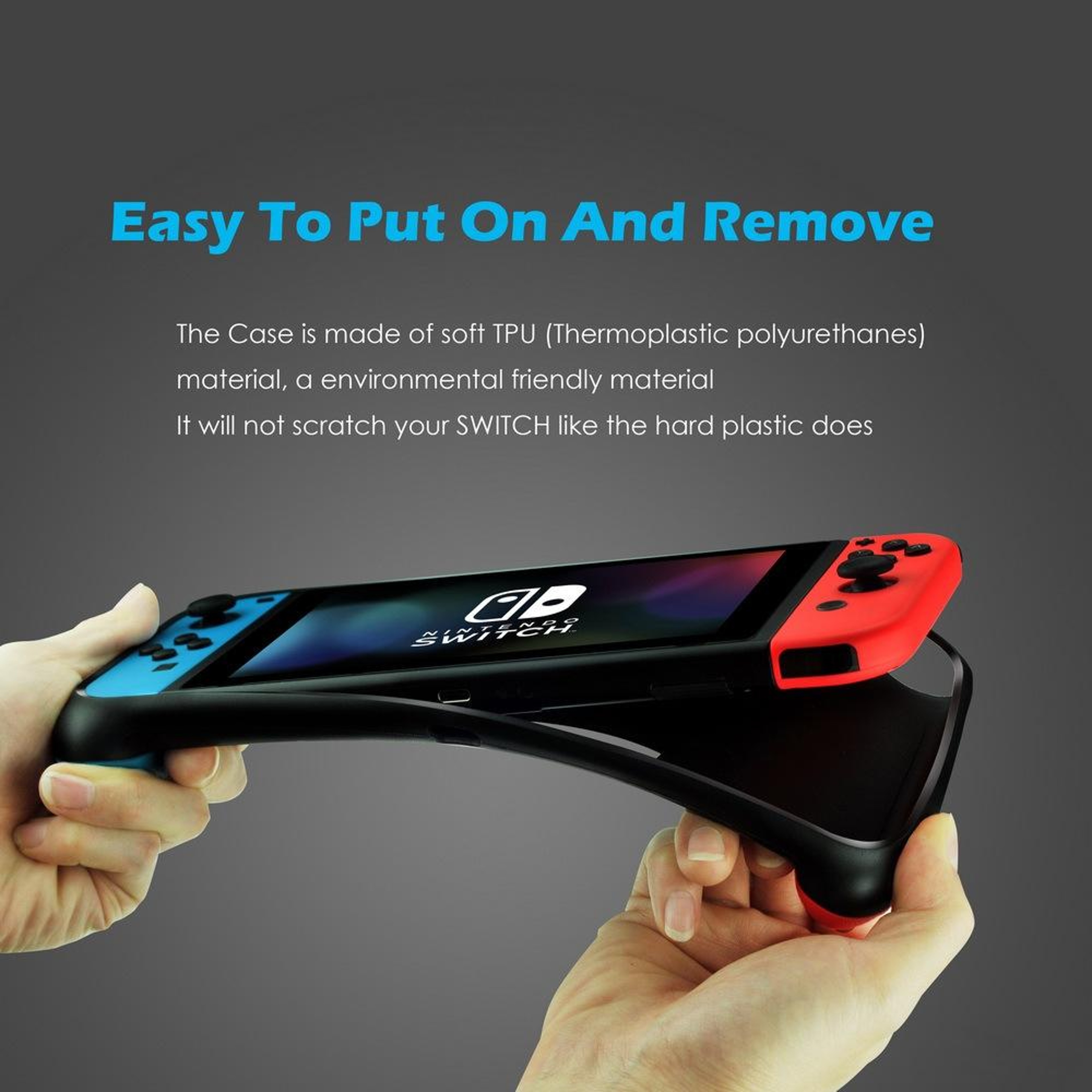 Ergonomic Nintendo Switch Protective Case With Grip Handle And Game Card Slot 6