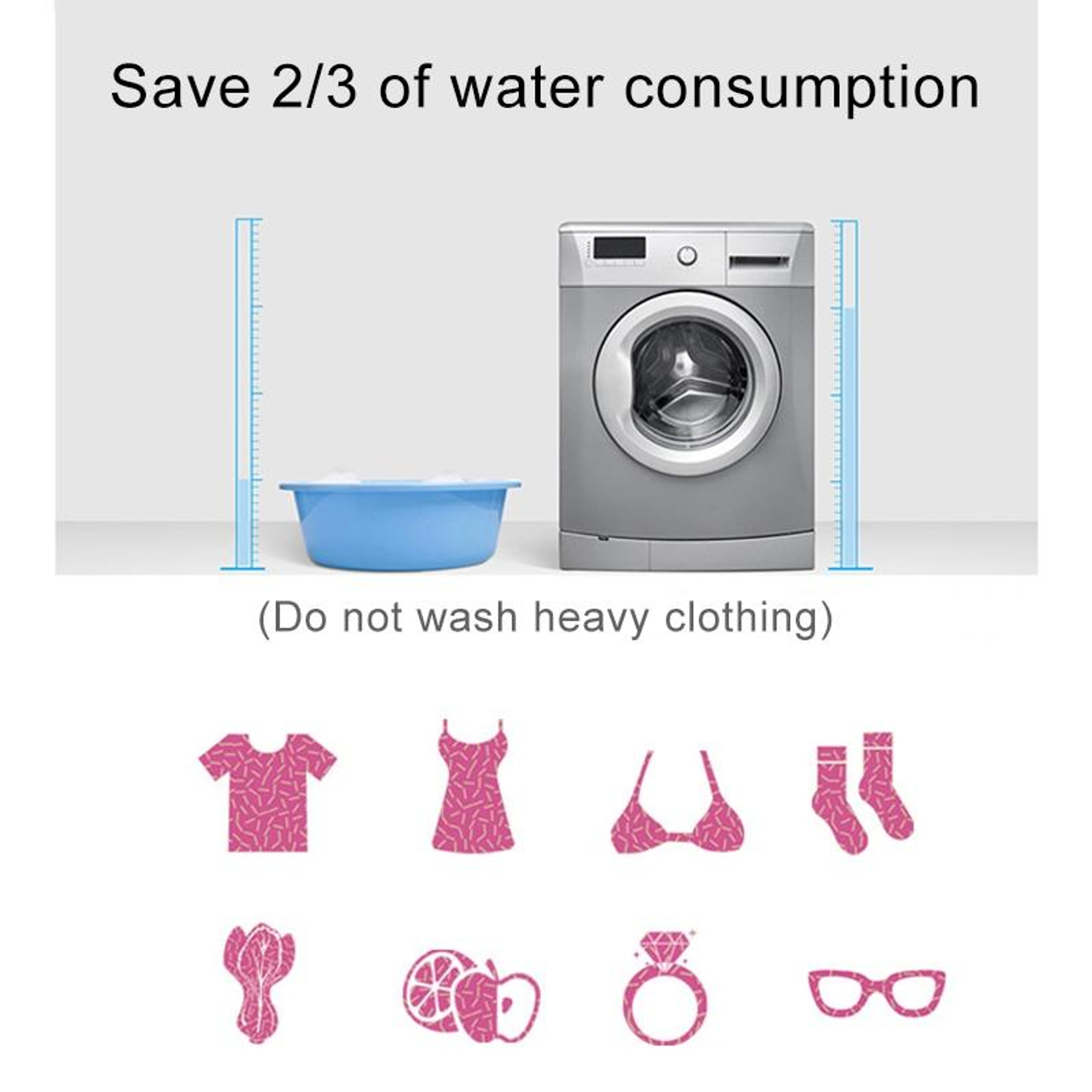 Portable Ultrasonic Washing Machine Mini Cleaner For Clothes Jewelry  Produce 6