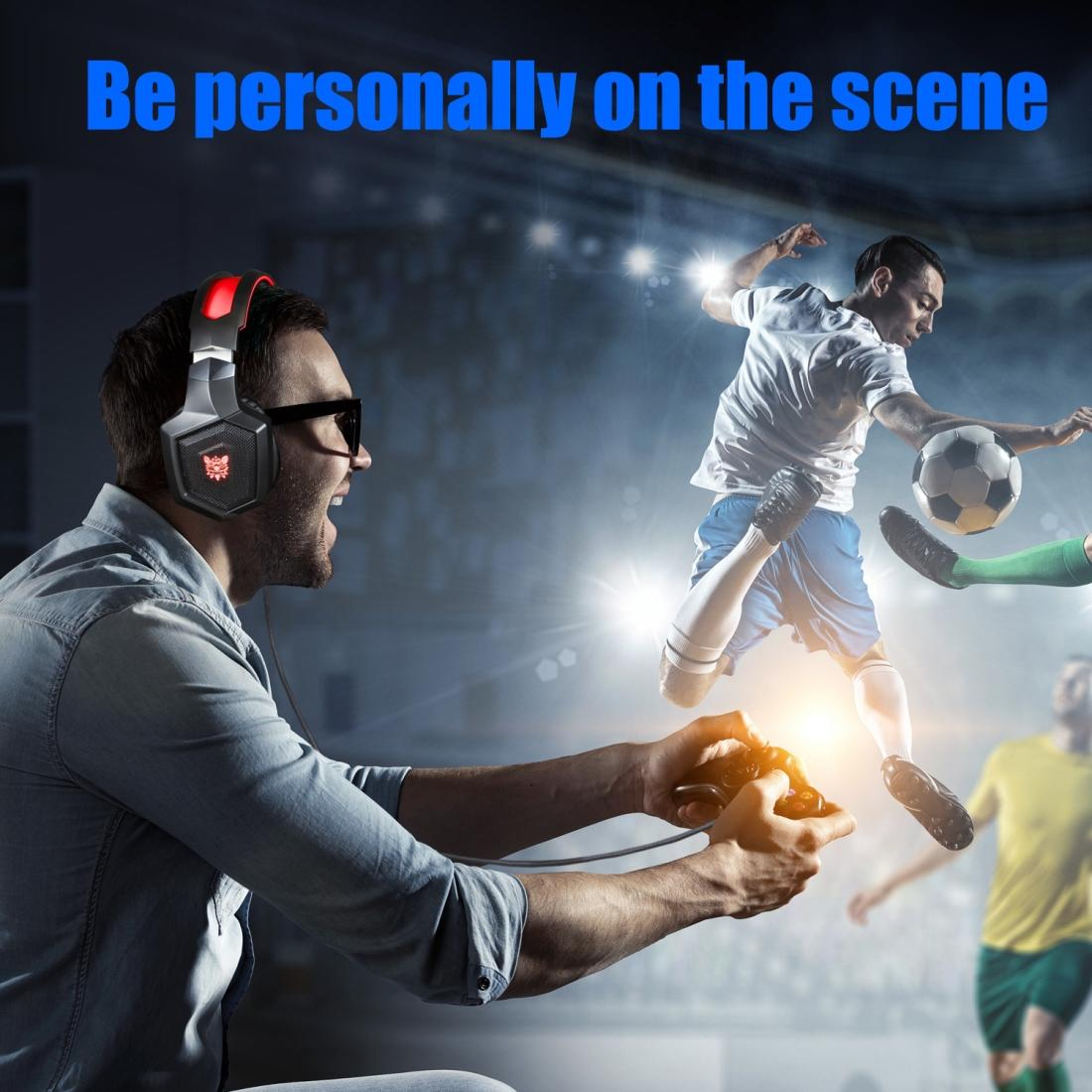 Gaming Headset With Mic  LED Lights Gaming Headset Surround Sound Headphones PC Gaming Headphones 9