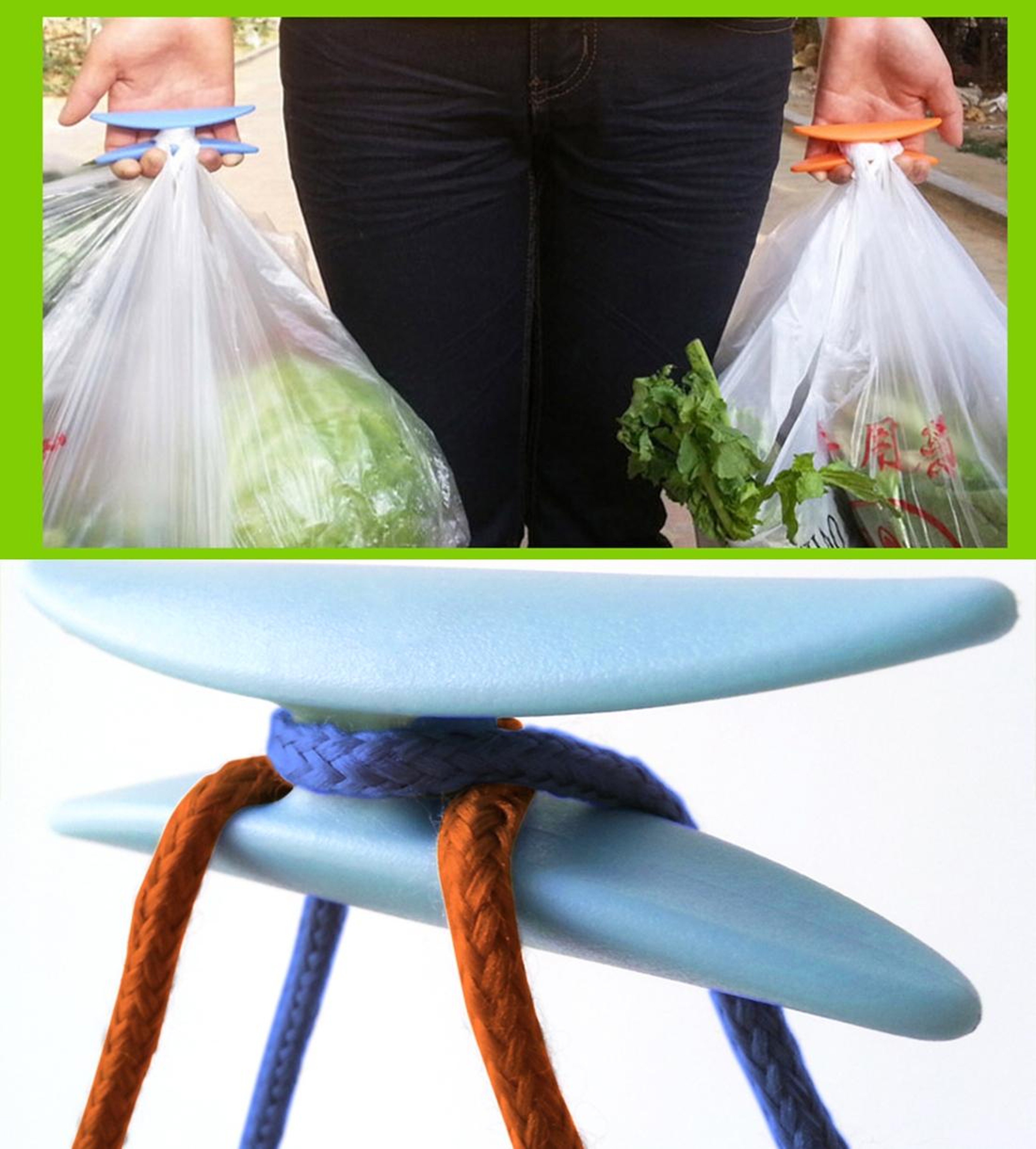 ErgoGrip Bag Carrier Handle Lightweight Plastic Bag Holder for Easy Shopping Carry – view 6