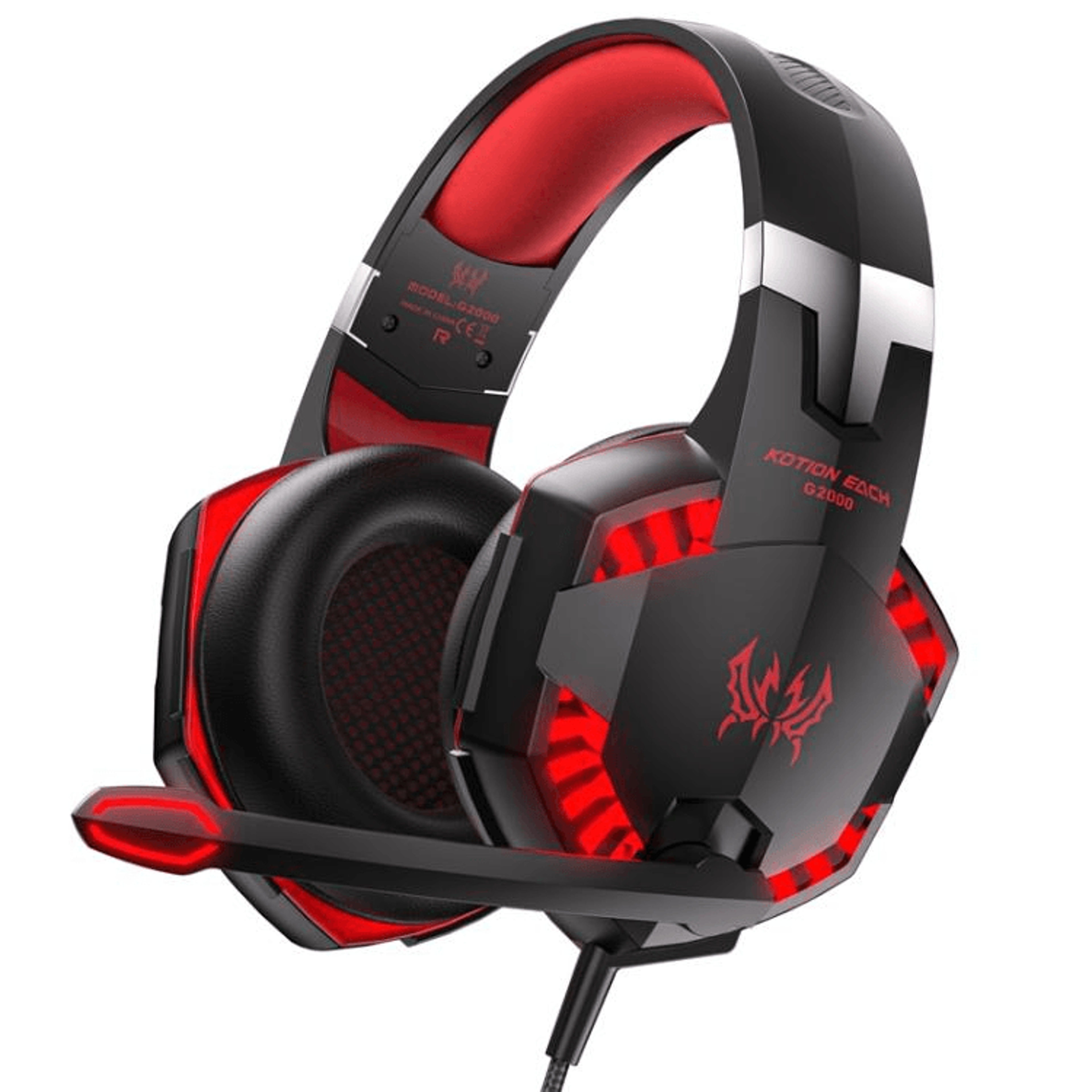 Wired Gaming Headset With Mic And LED Lights For PC And Console 11