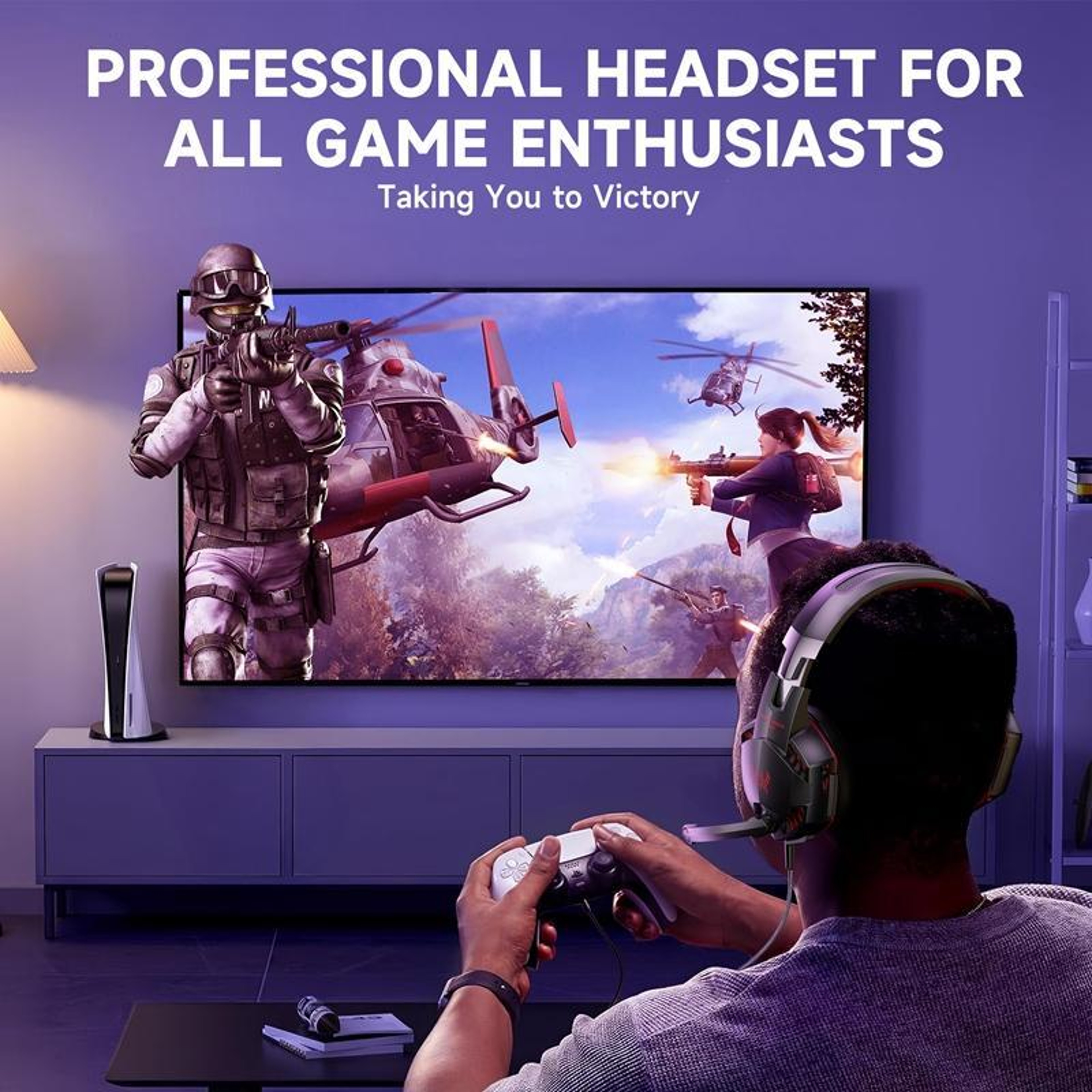 EACH Wired Gaming Headset With Mic And LED 8