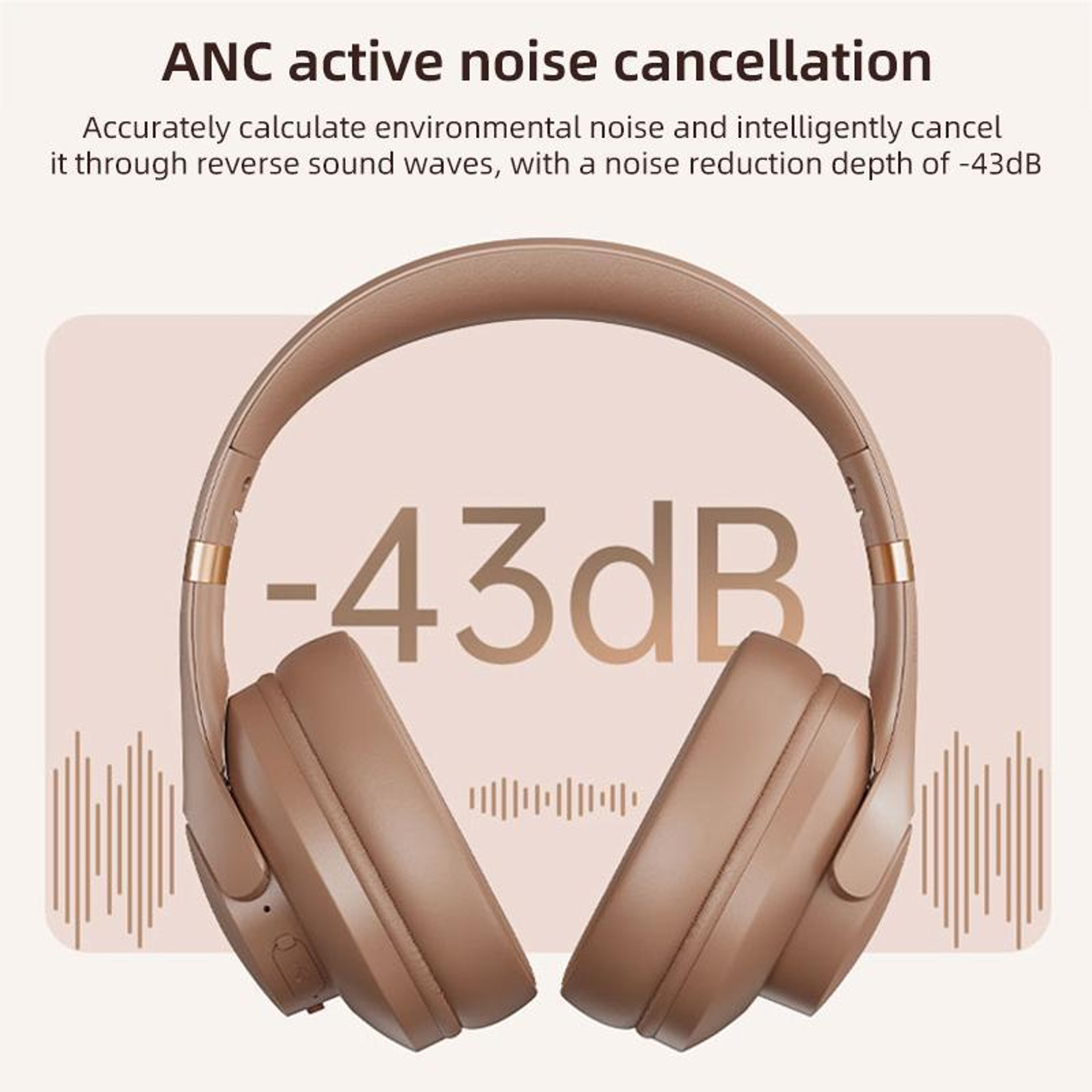 Bluetooth Over Ear Wireless Noise Cancelling Headphones With ANC ENC Dual Device 3