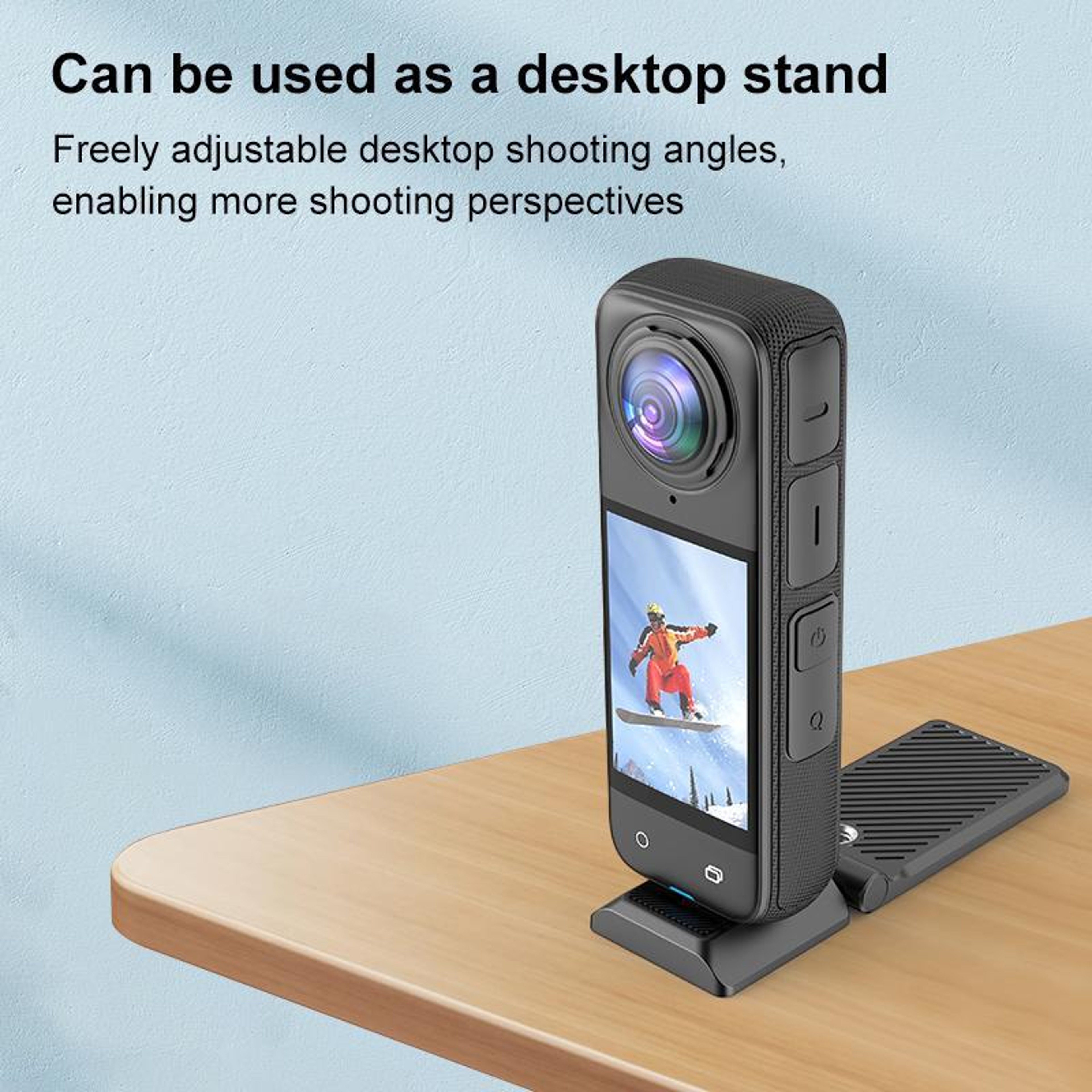 Magnetic Mount L Bracket for Insta360 & DJI Pocket, Foldable Action Camera Stand – view 11