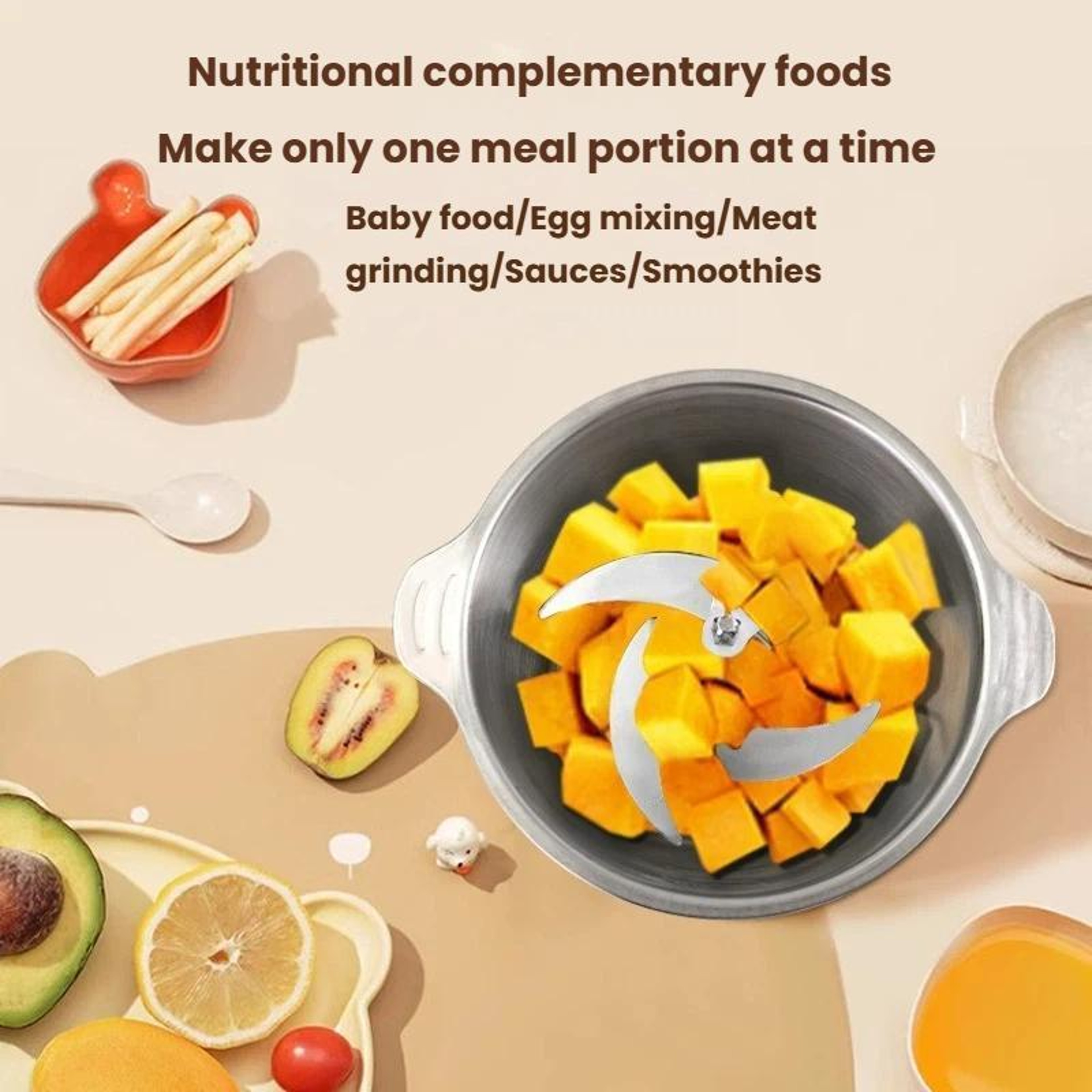 Electric Stainless Steel Meat Grinder  Food Processor For Home Kitchen 3