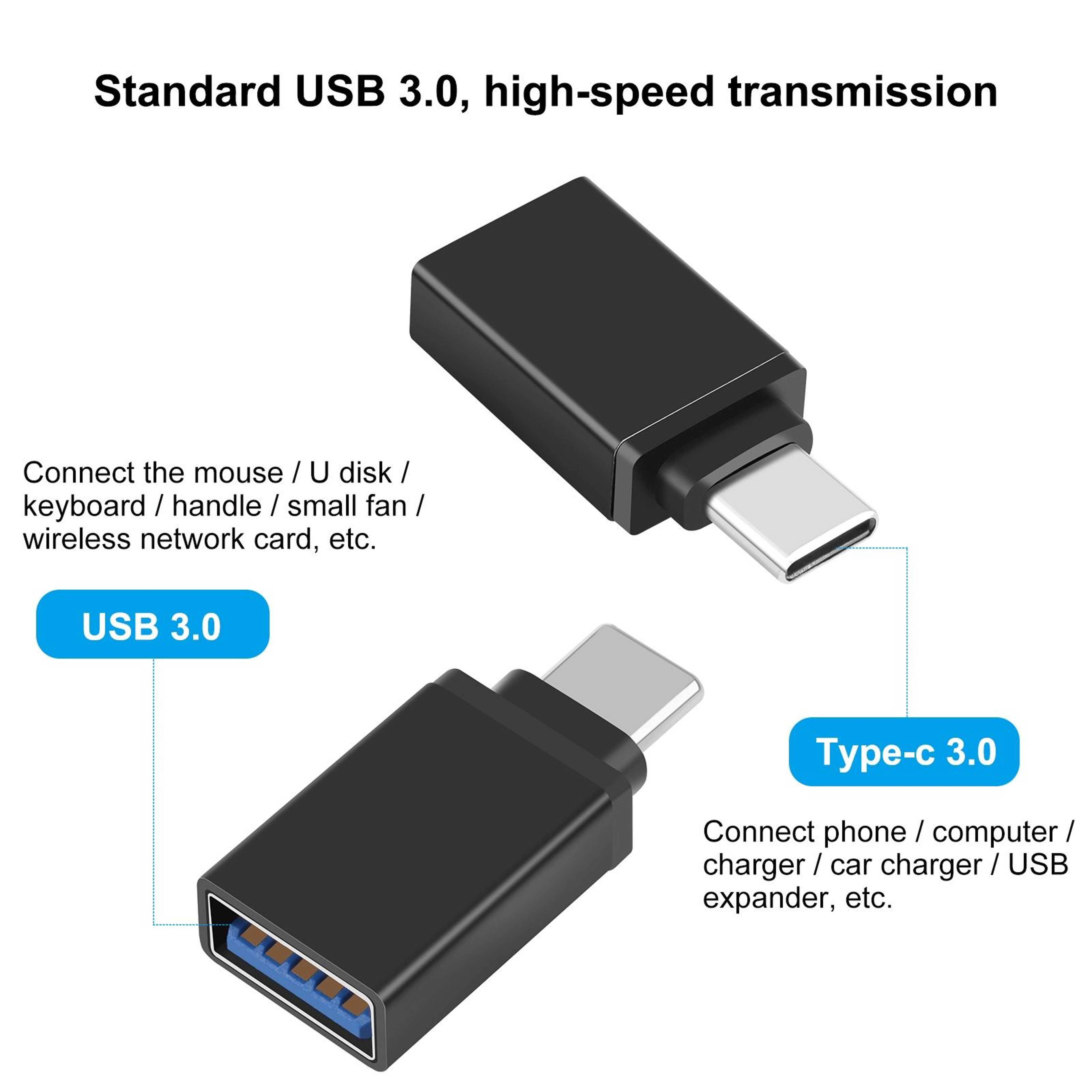 USB C To USB Adapter OTG USB 30 Type C Data Transfer Converter For Fast Sync  Device Connectivity 3