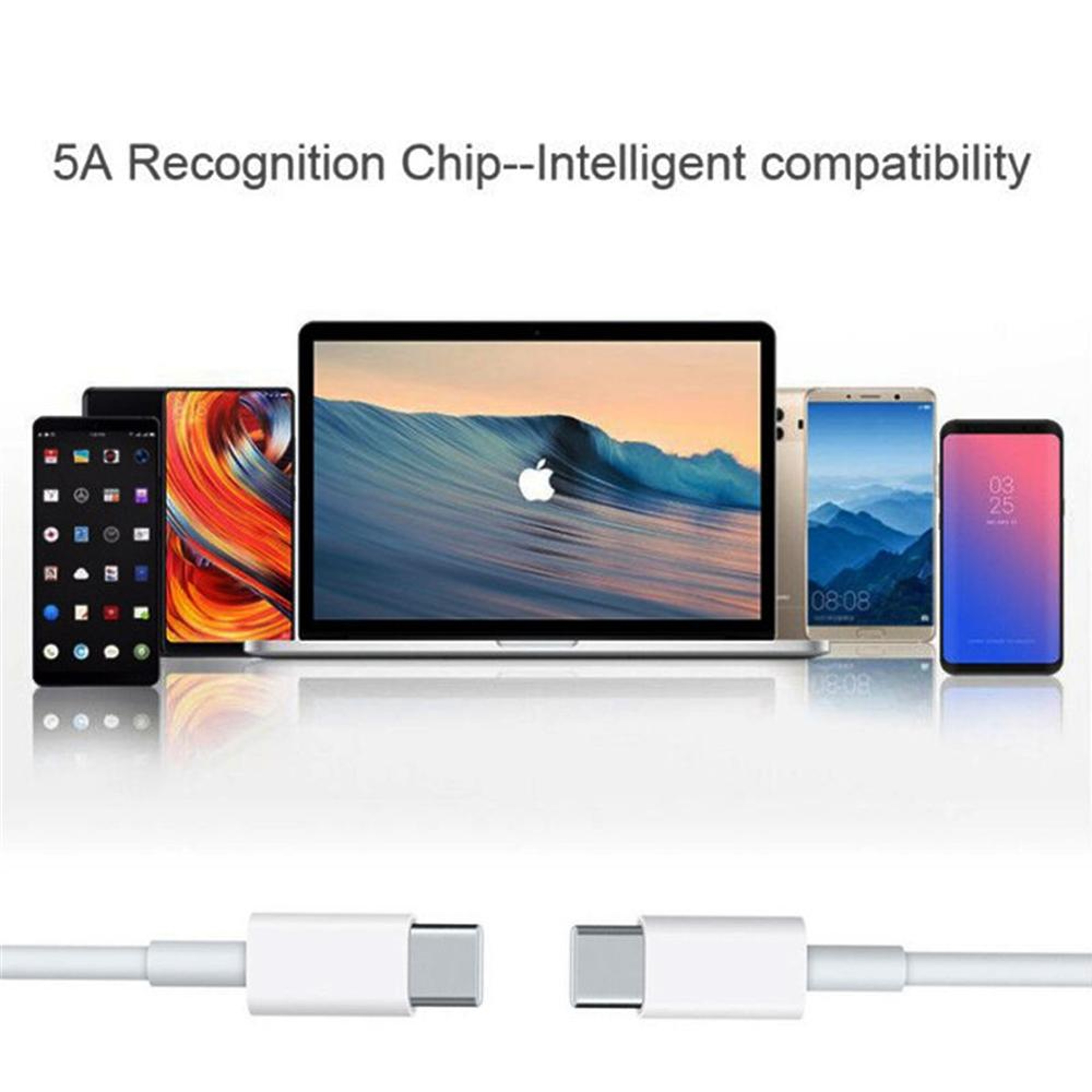 120W USB C Fast Charging Cable Type C To Type C Data  Power Cord 7
